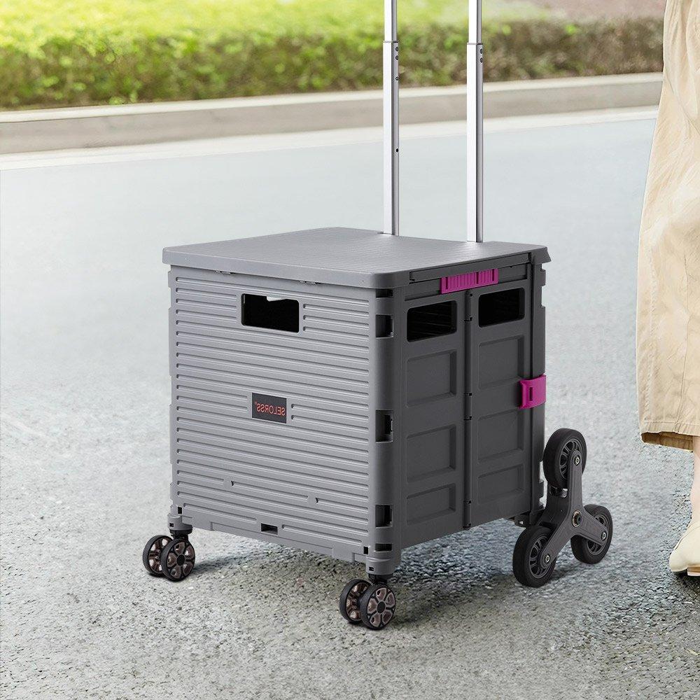 Grey - Breeins - Depth 49cm Grey Collapsible Utility Storage Crate - 2