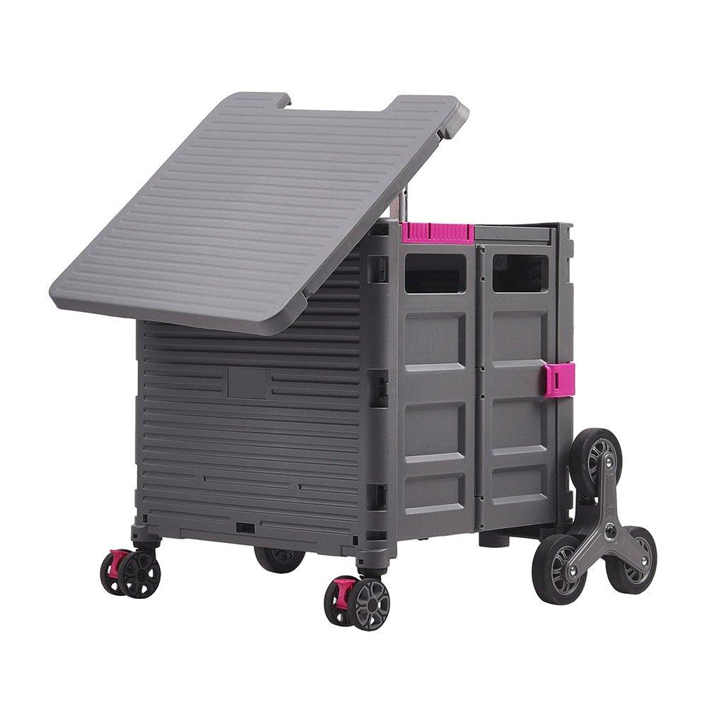 Grey - Breeins - Depth 49cm Grey Collapsible Utility Storage Crate - 5