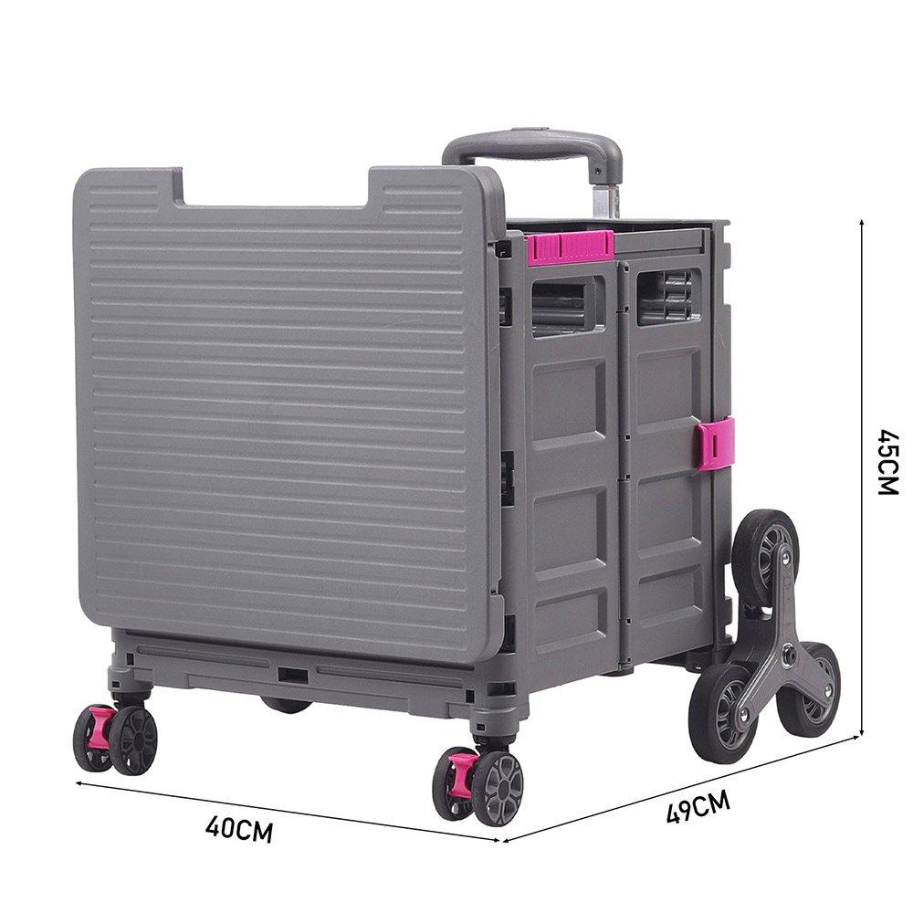Grey - Breeins - Depth 49cm Grey Collapsible Utility Storage Crate - 10
