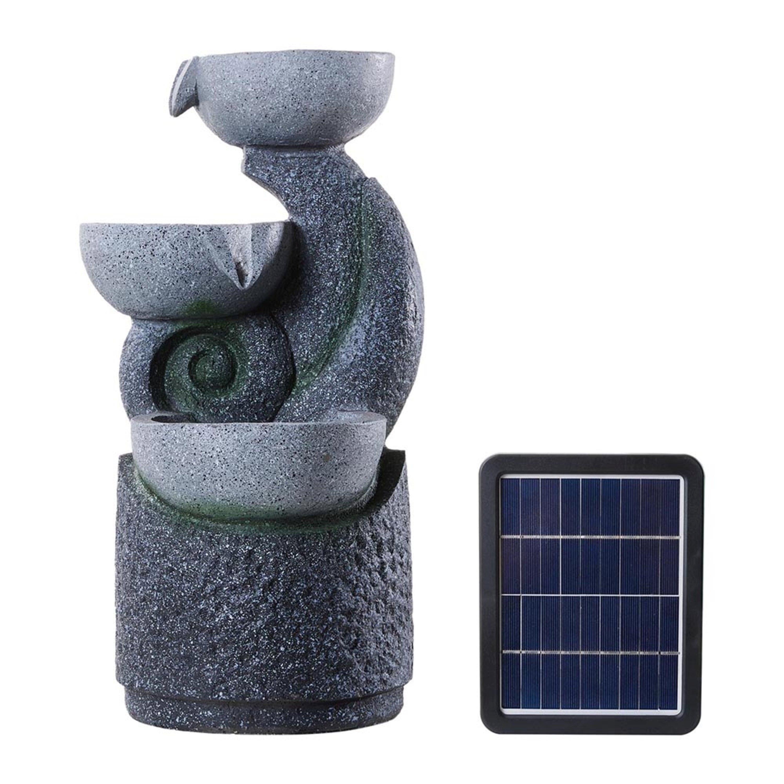 Grey - Breeins - Outdoor Solar-Powered Water Fountain Decor - 3