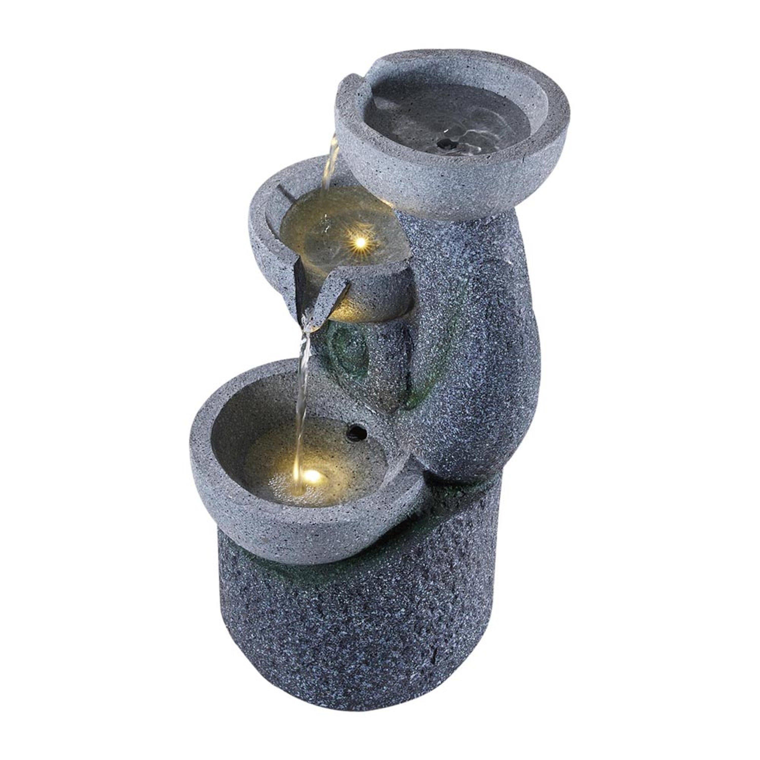 Grey - Breeins - Outdoor Solar-Powered Water Fountain Decor - 4