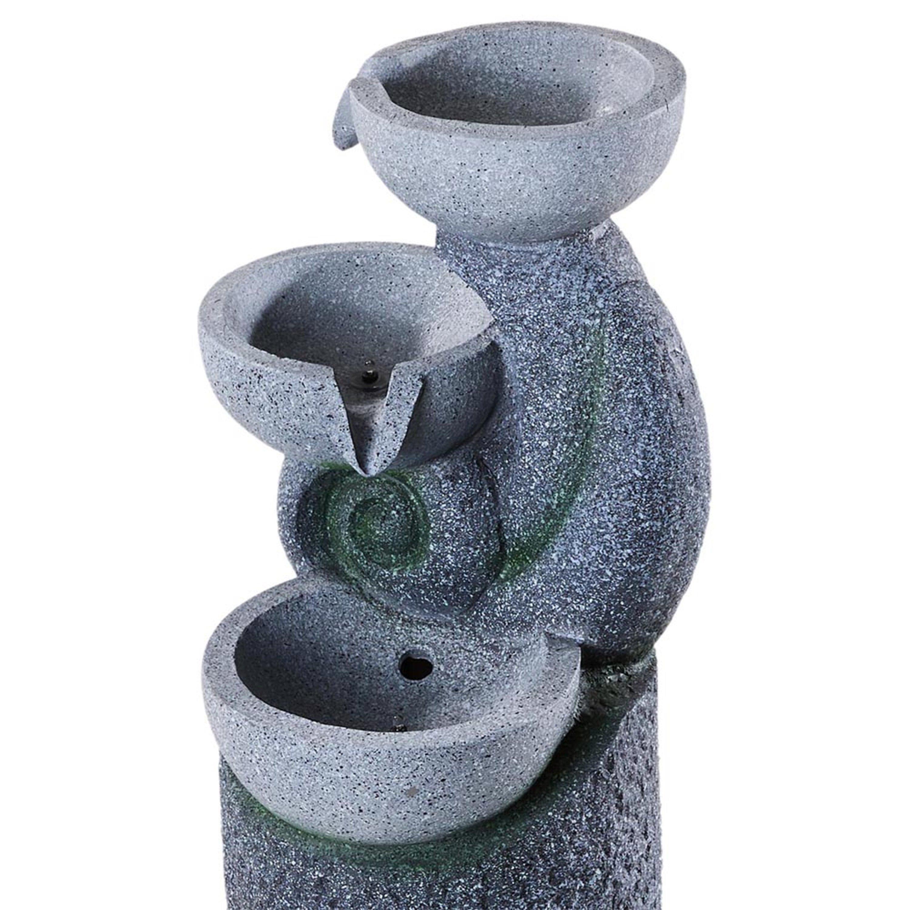 Grey - Breeins - Outdoor Solar-Powered Water Fountain Decor - 5