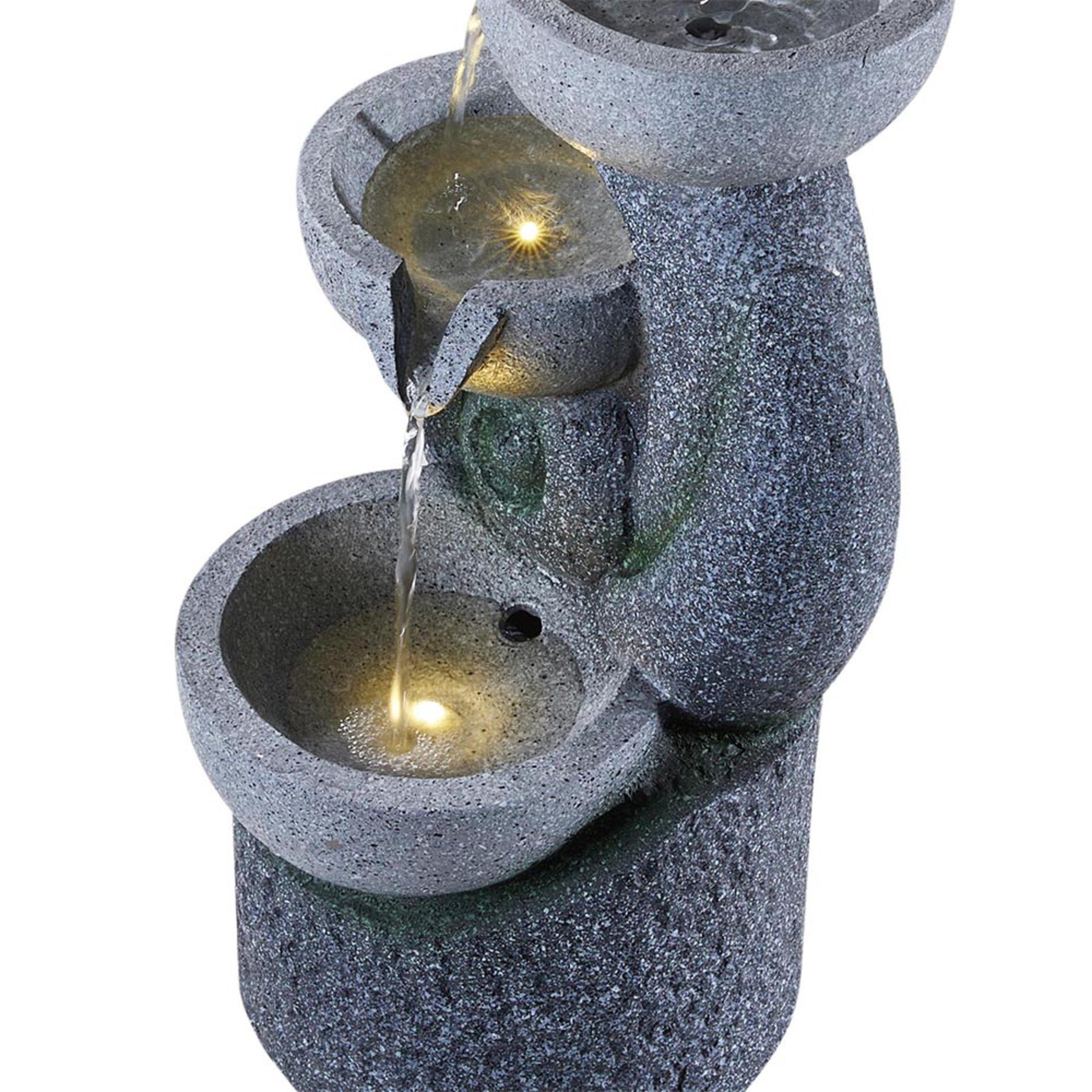 Grey - Breeins - Outdoor Solar-Powered Water Fountain Decor - 6