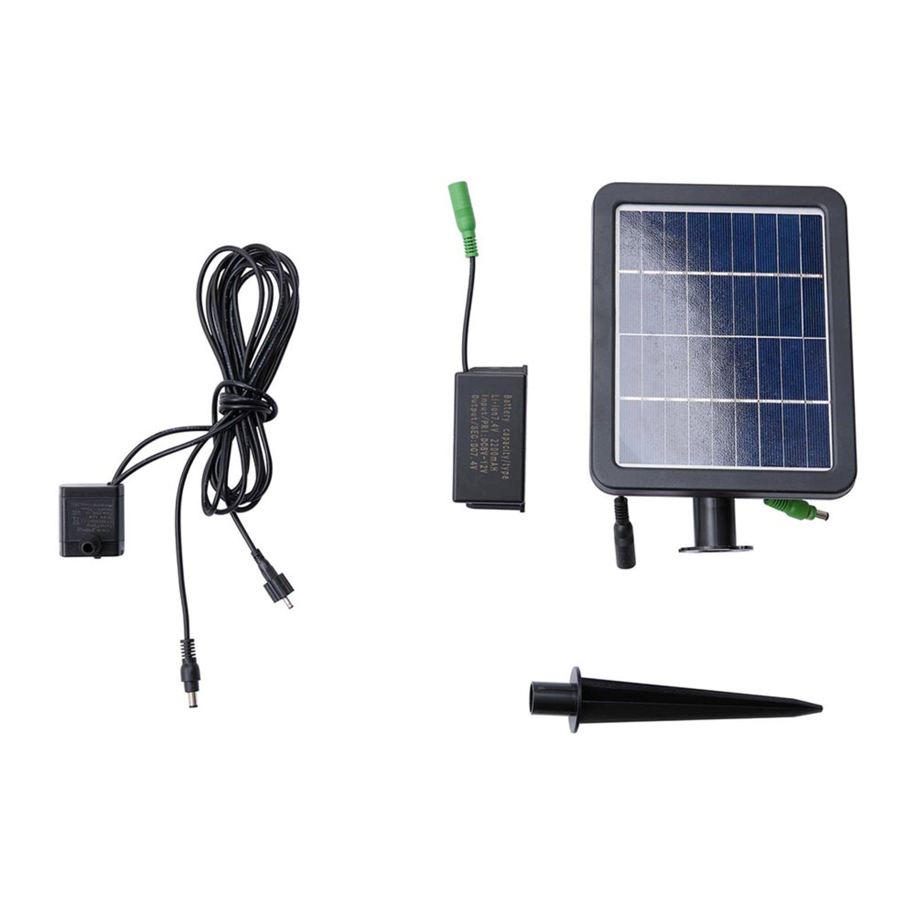 Grey - Breeins - Outdoor Solar-Powered Water Fountain Decor - 10