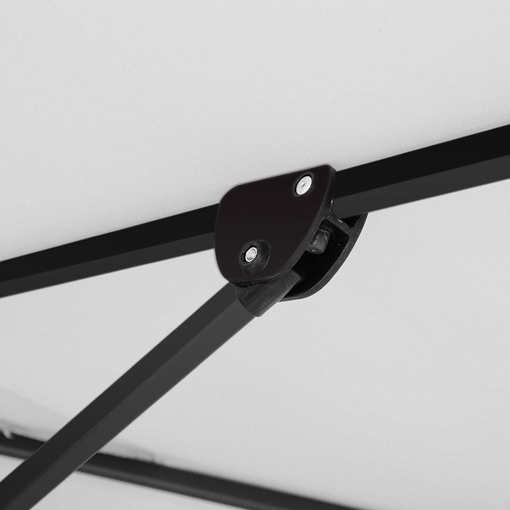 Grey - Breeins - Large Square Outdoor Cantilever Parasol - 7