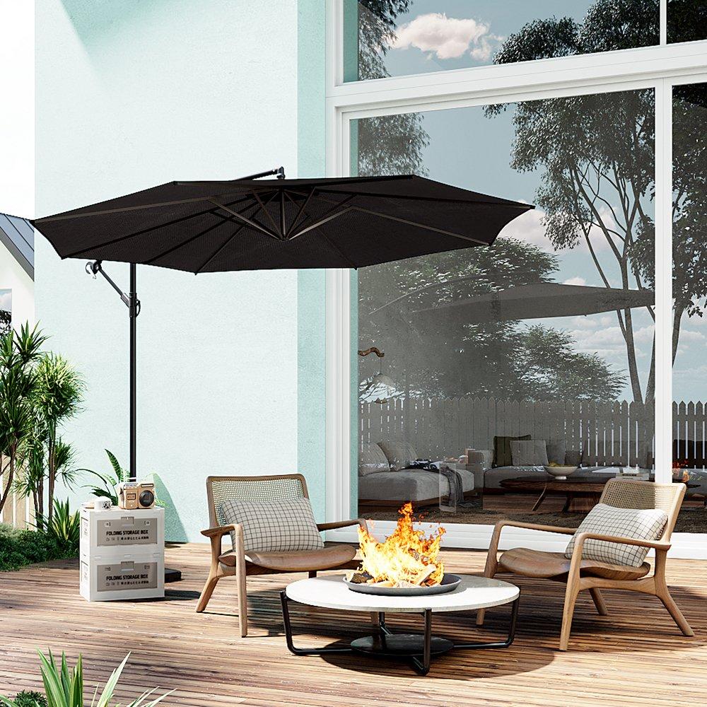 Breeins  3M Banana Cantilever Patio Paraso Black