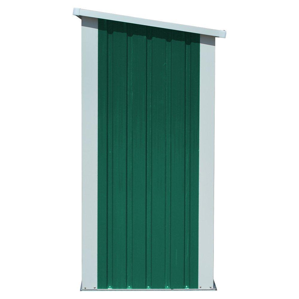 Green - Breeins - 335x83x157cm Zinc Steel Firewood Log Storage Shed - 5