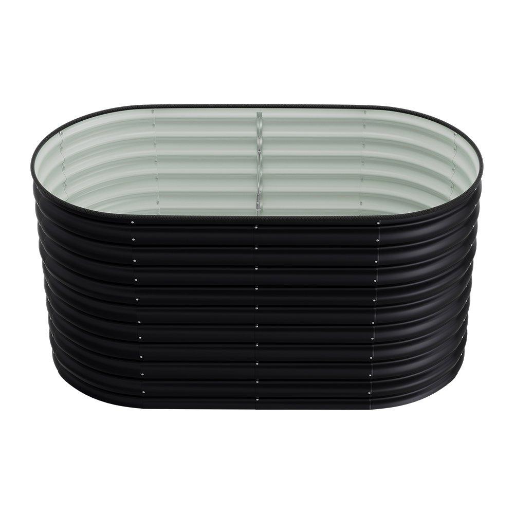 Black - Breeins - Oval-Shaped Galvanized Steel Raised Garden Bed - 3
