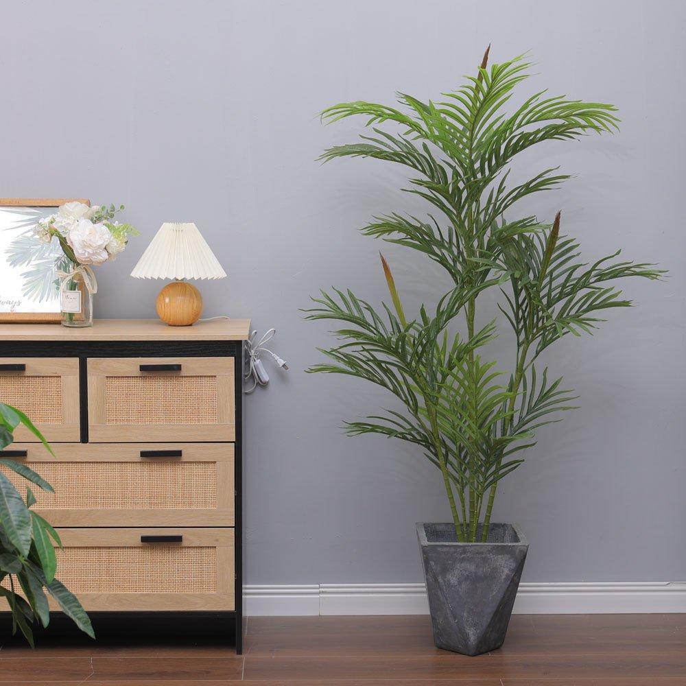 Green - LIFE IDEAS - Artificial Potted Palm Tree for Home Decoration - 2