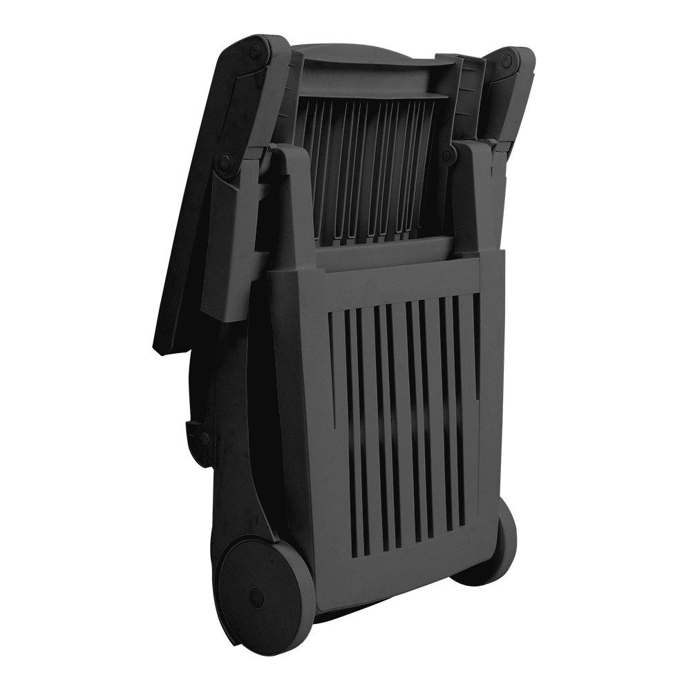 Black - Breeins - Outdoor Folding Lounge Chair Recliner with Wheels - 5
