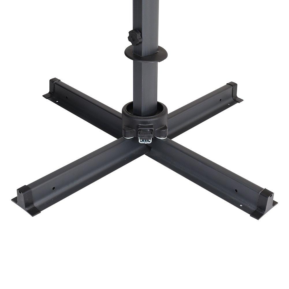 Brown - Breeins - Large Square Outdoor Cantilever Parasol - 9