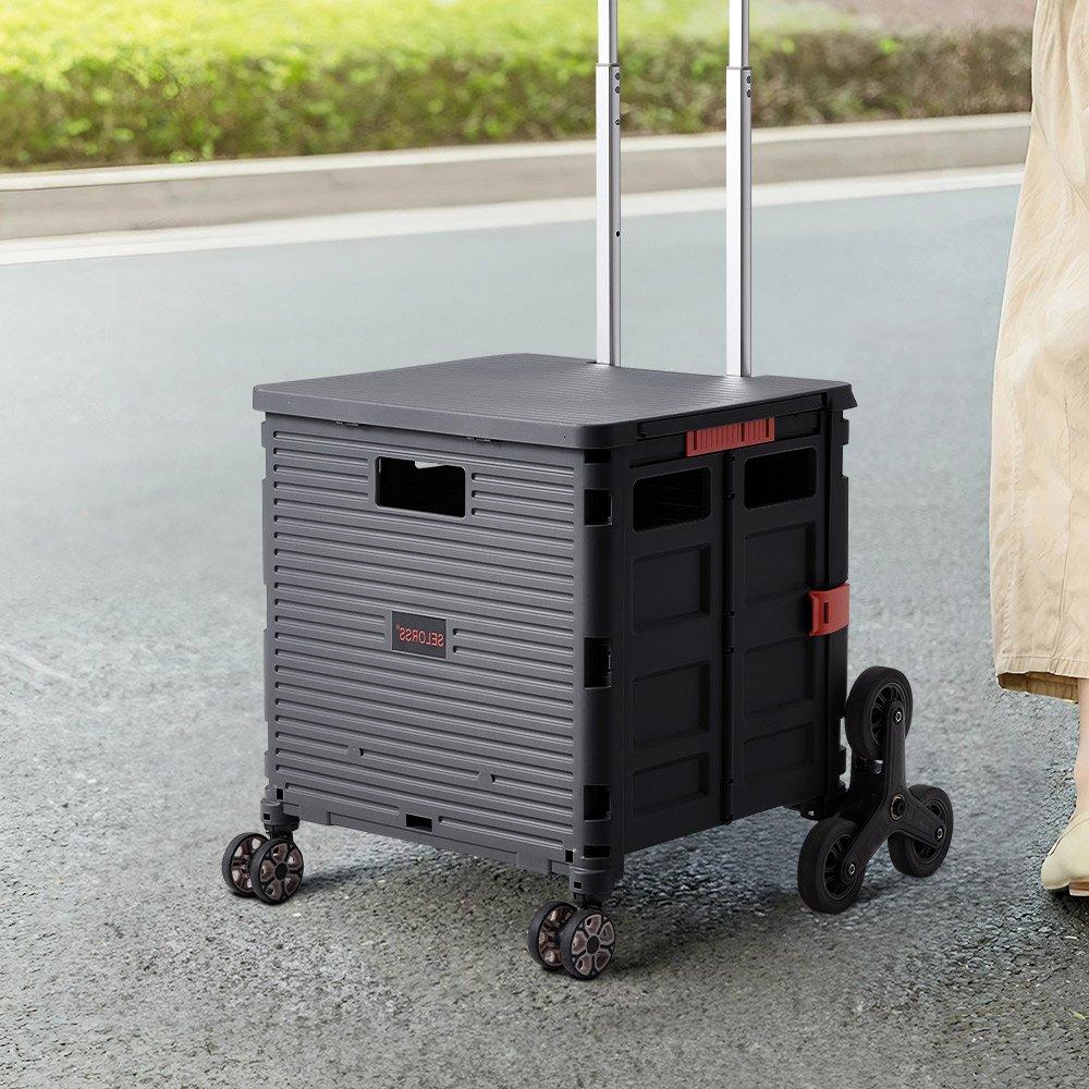 Black - Breeins - Depth 49cm Black Collapsible Utility Storage Crate - 2