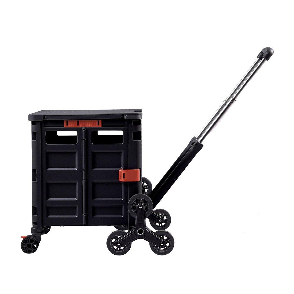 Black - Breeins - Depth 49cm Black Collapsible Utility Storage Crate - 4