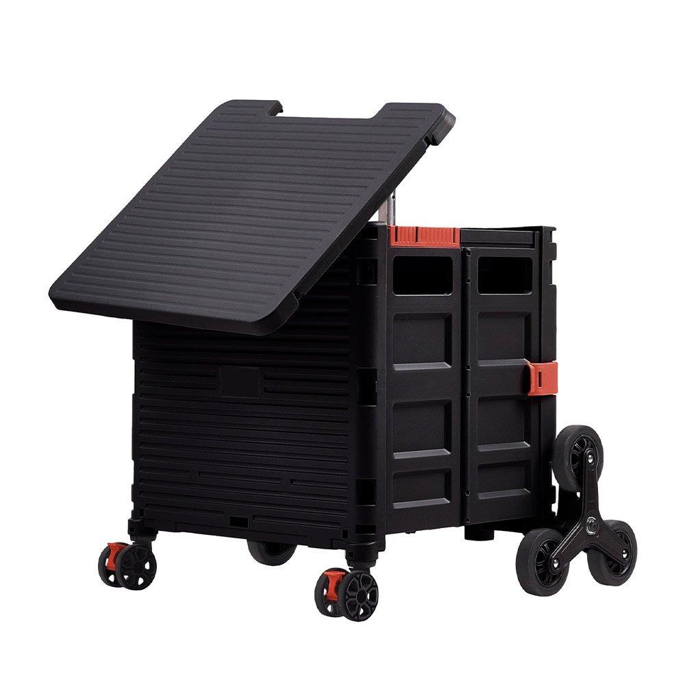 Black - Breeins - Depth 49cm Black Collapsible Utility Storage Crate - 5