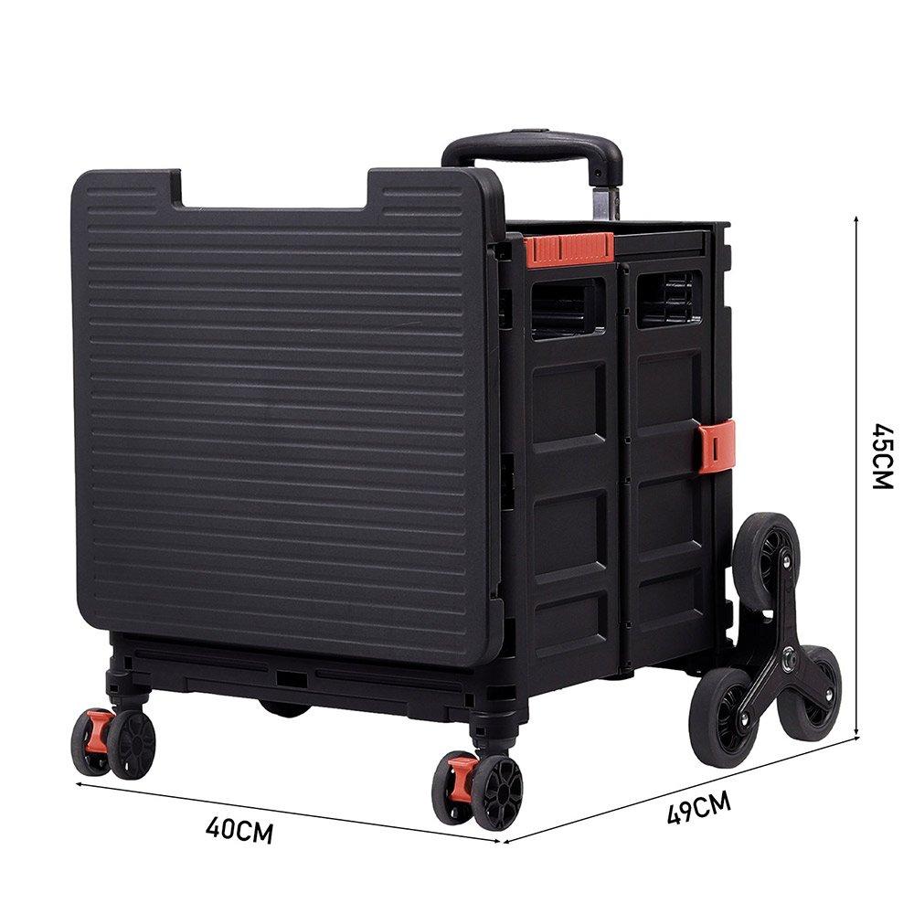 Black - Breeins - Depth 49cm Black Collapsible Utility Storage Crate - 10