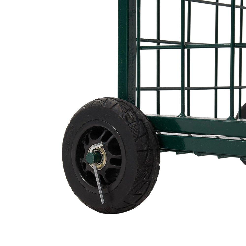 Green - Breeins - Rolling Garden Work Seat Cart with Storage - 4