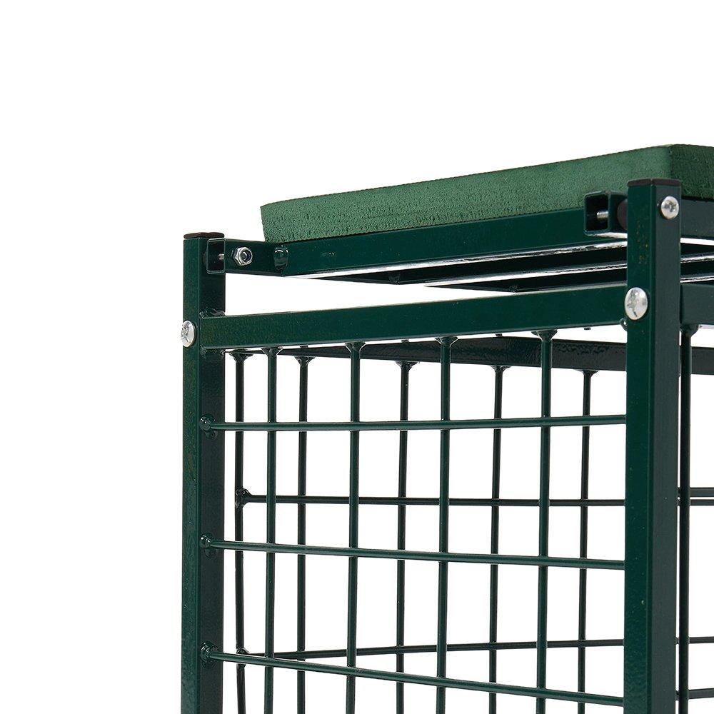 Green - Breeins - Rolling Garden Work Seat Cart with Storage - 5