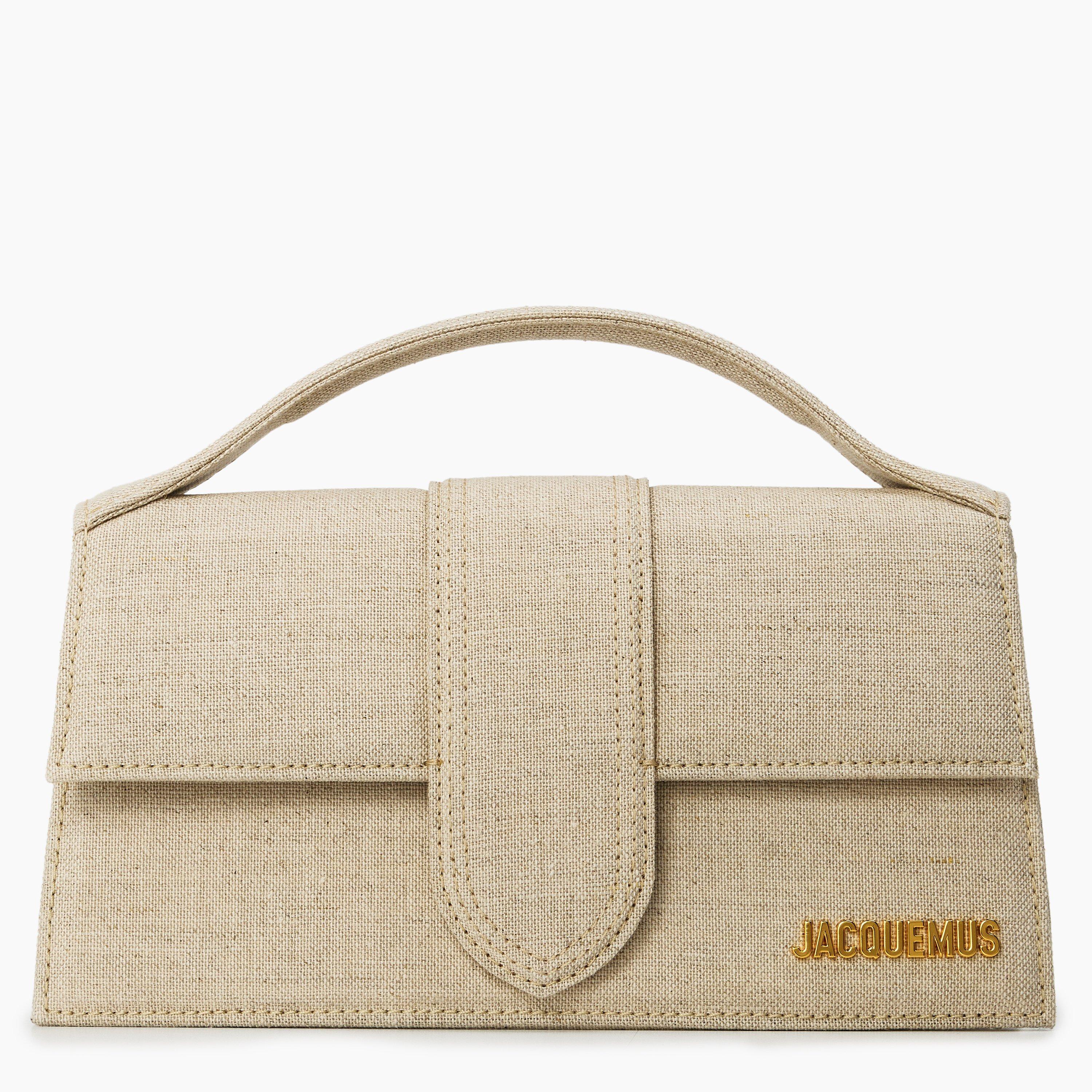 Jacquemus Women's Leather Le Grand Bambino Crossbody Bag - Light Greige