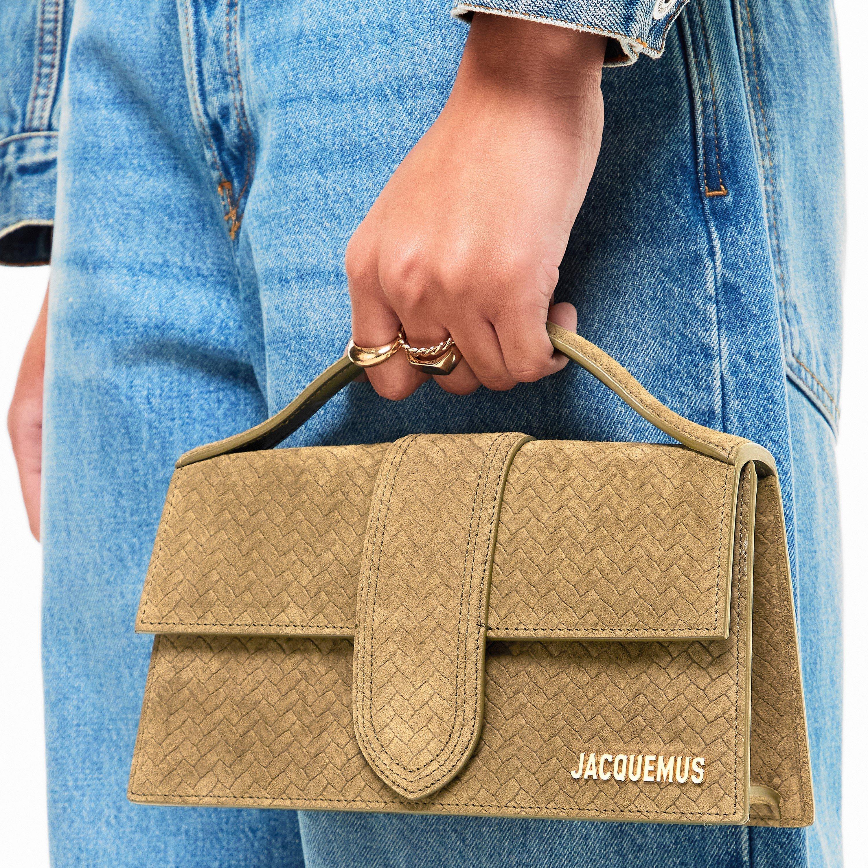 Khaki - Jacquemus - Women's Leather Le Grand Bambino Crossbody Bag - 3