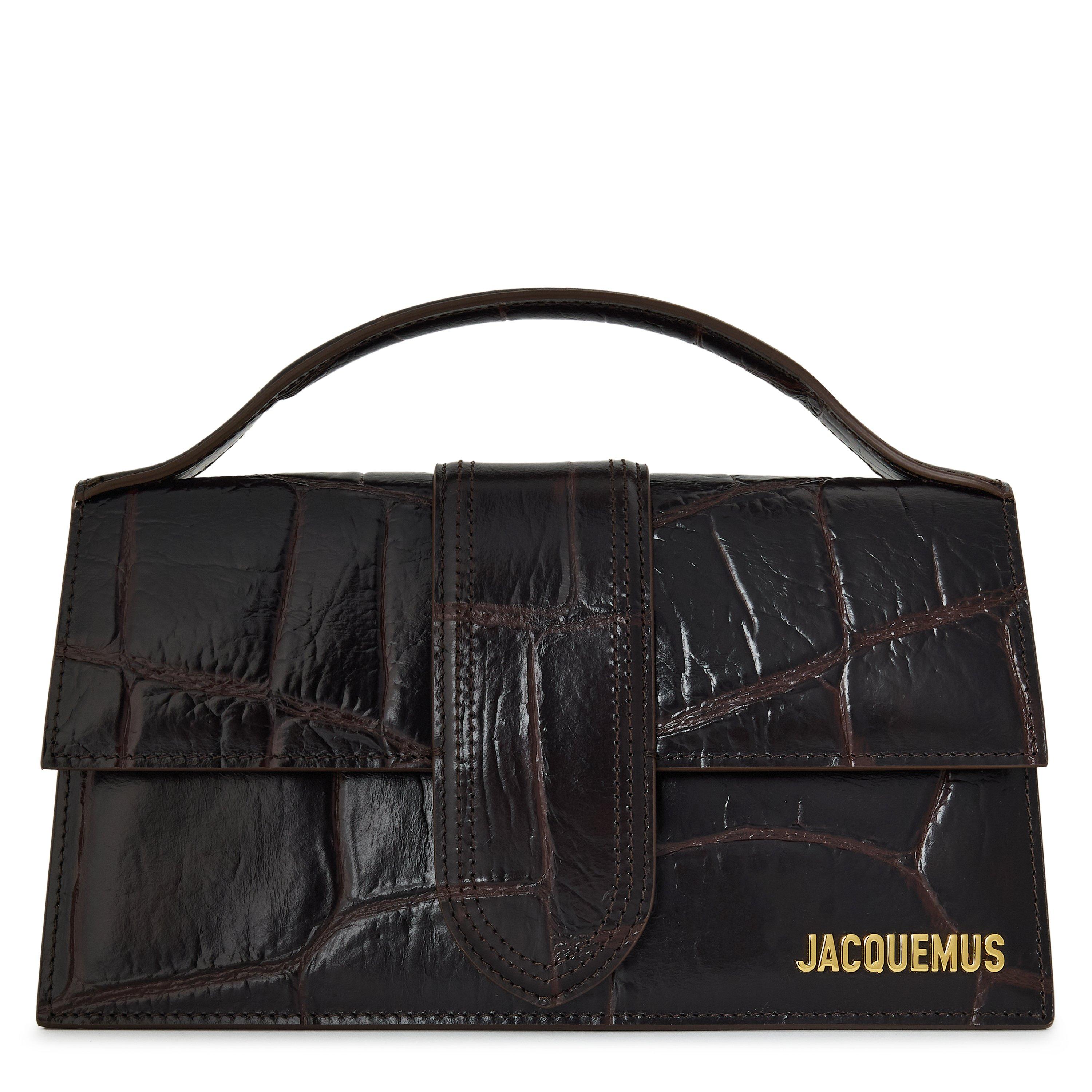 Jacquemus Women's Leather Le Grand Bambino Crossbody Bag - Dark Brown