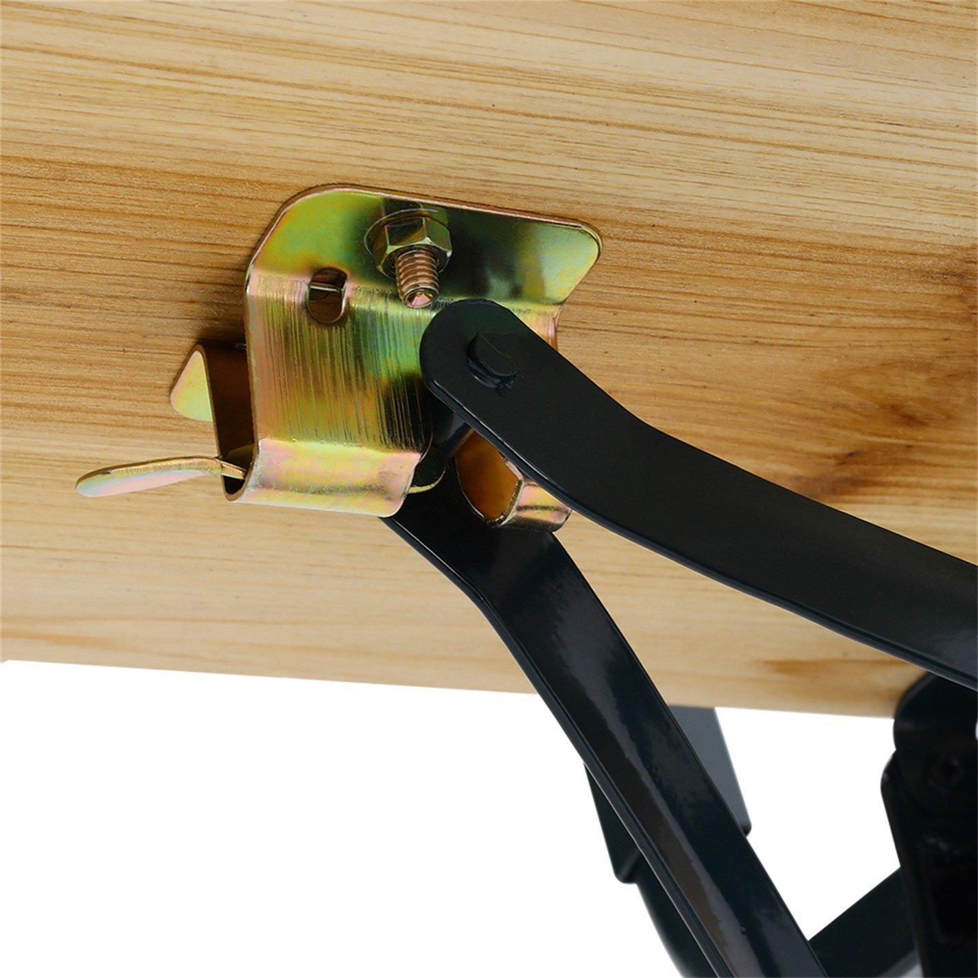 Brown - Breeins Camping - 2 Pcs Folding Wooden Garden Bench Outdoor - 8