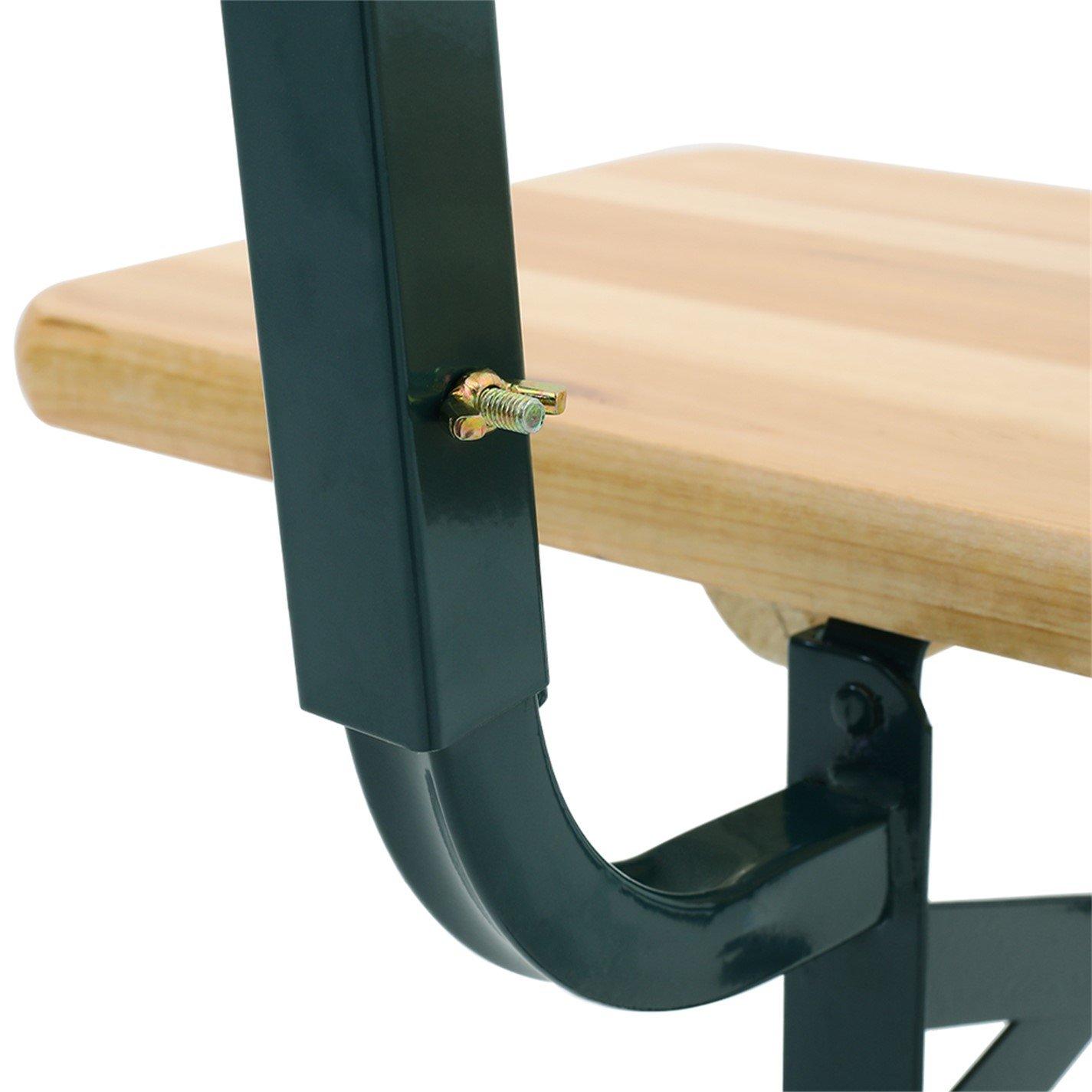 Brown - Breeins Camping - 2 Pcs Folding Wooden Garden Bench Outdoor - 9