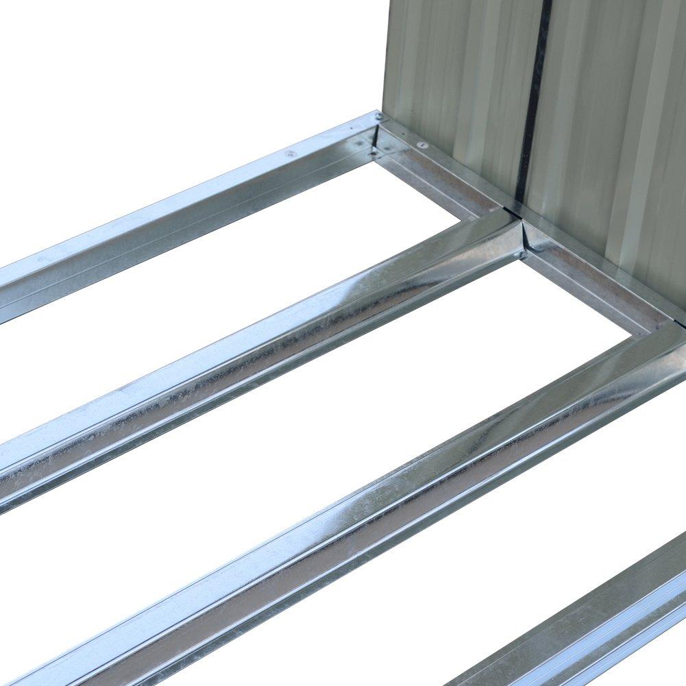 Black - Breeins - 157x157x71cm Outdoor Metal Firewood Storage Shed - 5