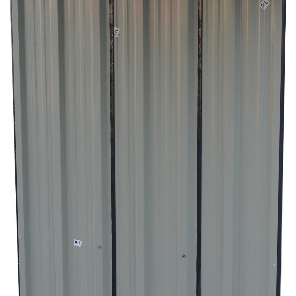 Black - Breeins - 157x157x71cm Outdoor Metal Firewood Storage Shed - 7