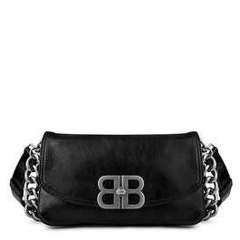 Balenciaga Small Leather Soft Flap Shoulder Bag