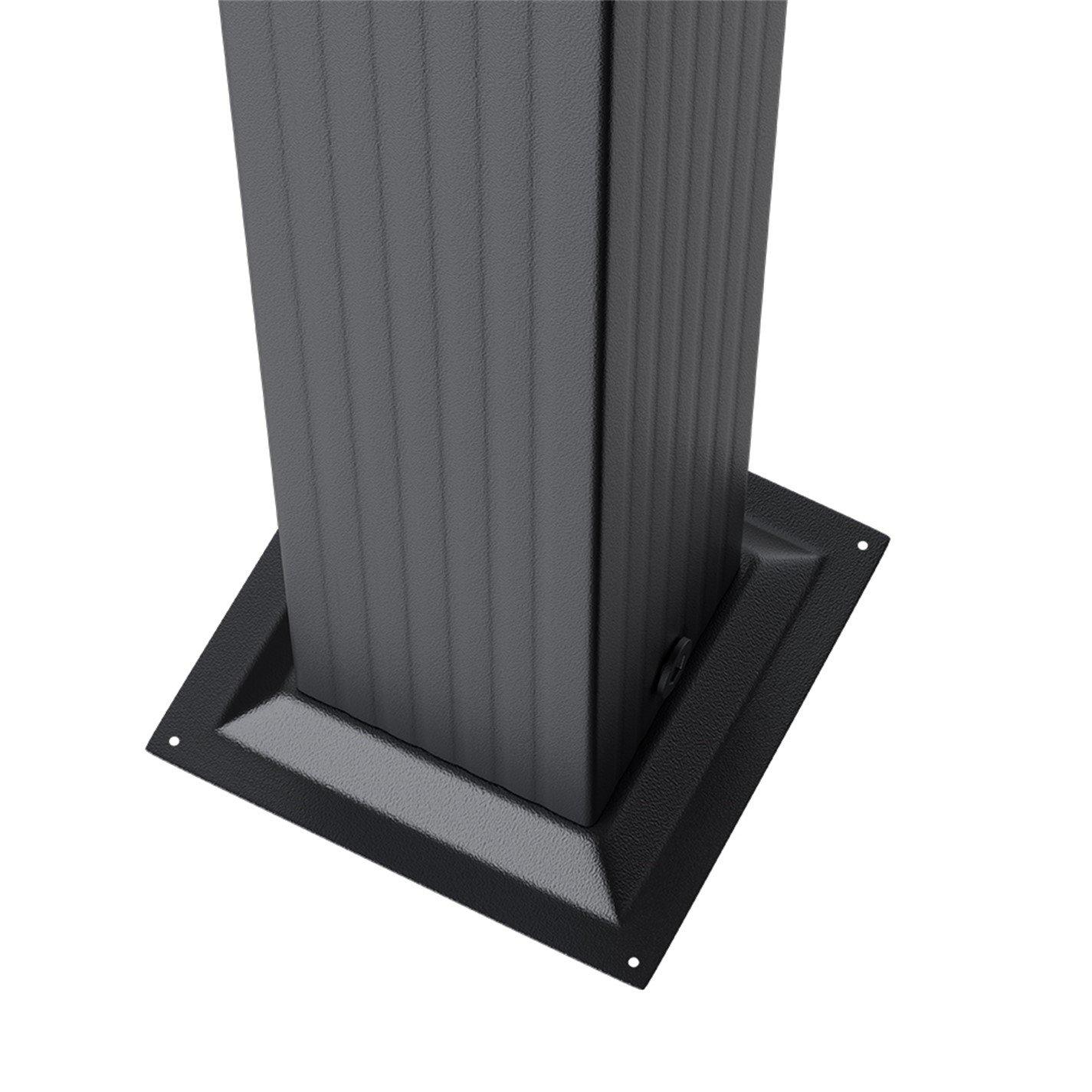 Black - Breeins - 6m Aluminum Patio Pergola with Canopy Roof - 8