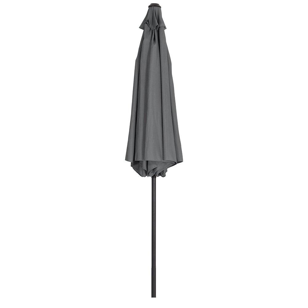 Grey - Breeins - 3M Rotating Patio Parasol for Outdoors Grey - 6