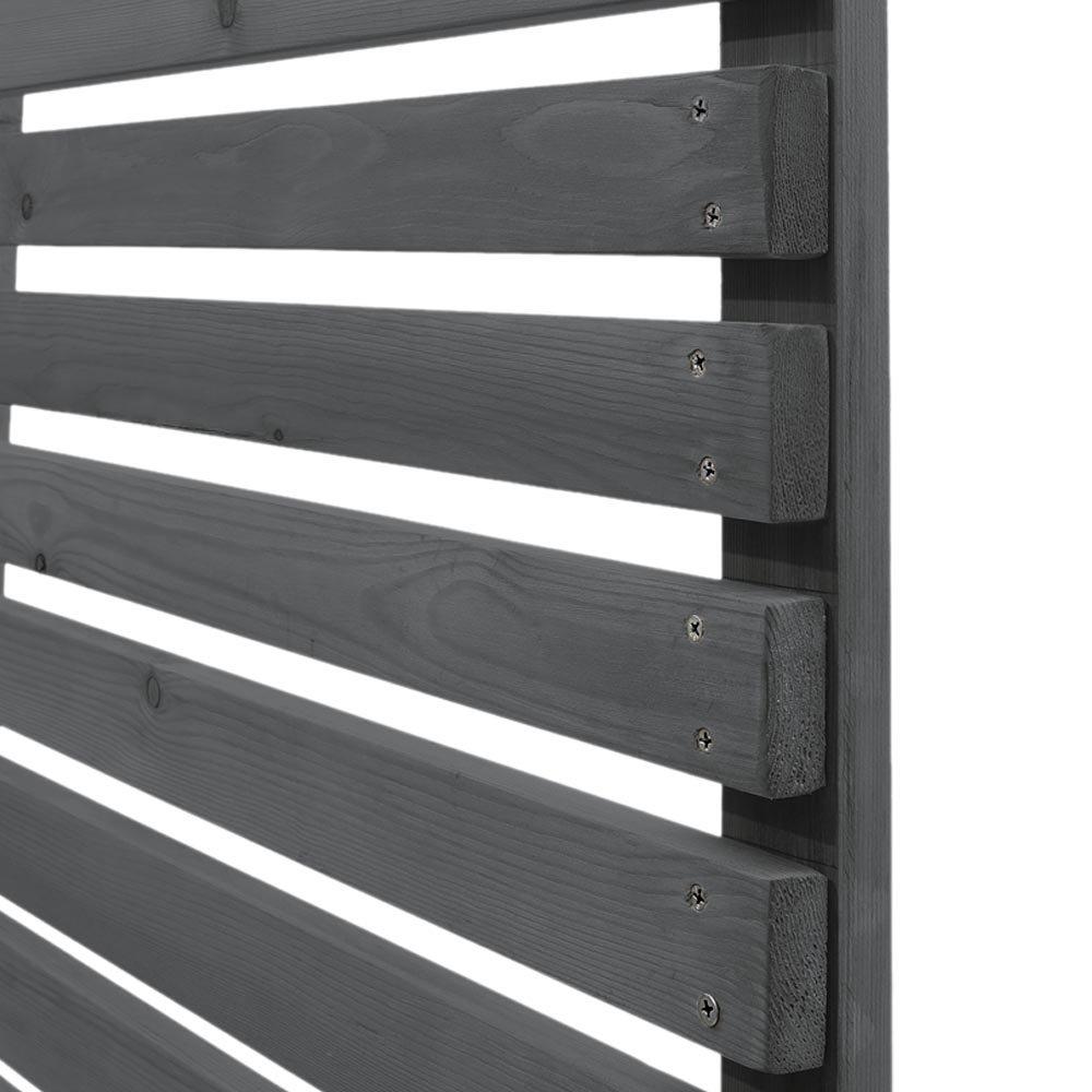 Grey - Breeins - 120cm Height Grey Garden Privacy Wood Fence - 5