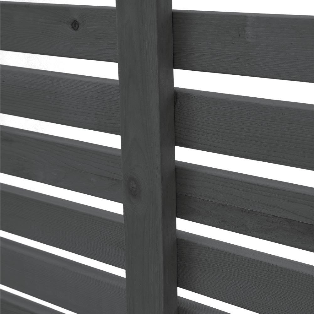 Grey - Breeins - 120cm Height Grey Garden Privacy Wood Fence - 6
