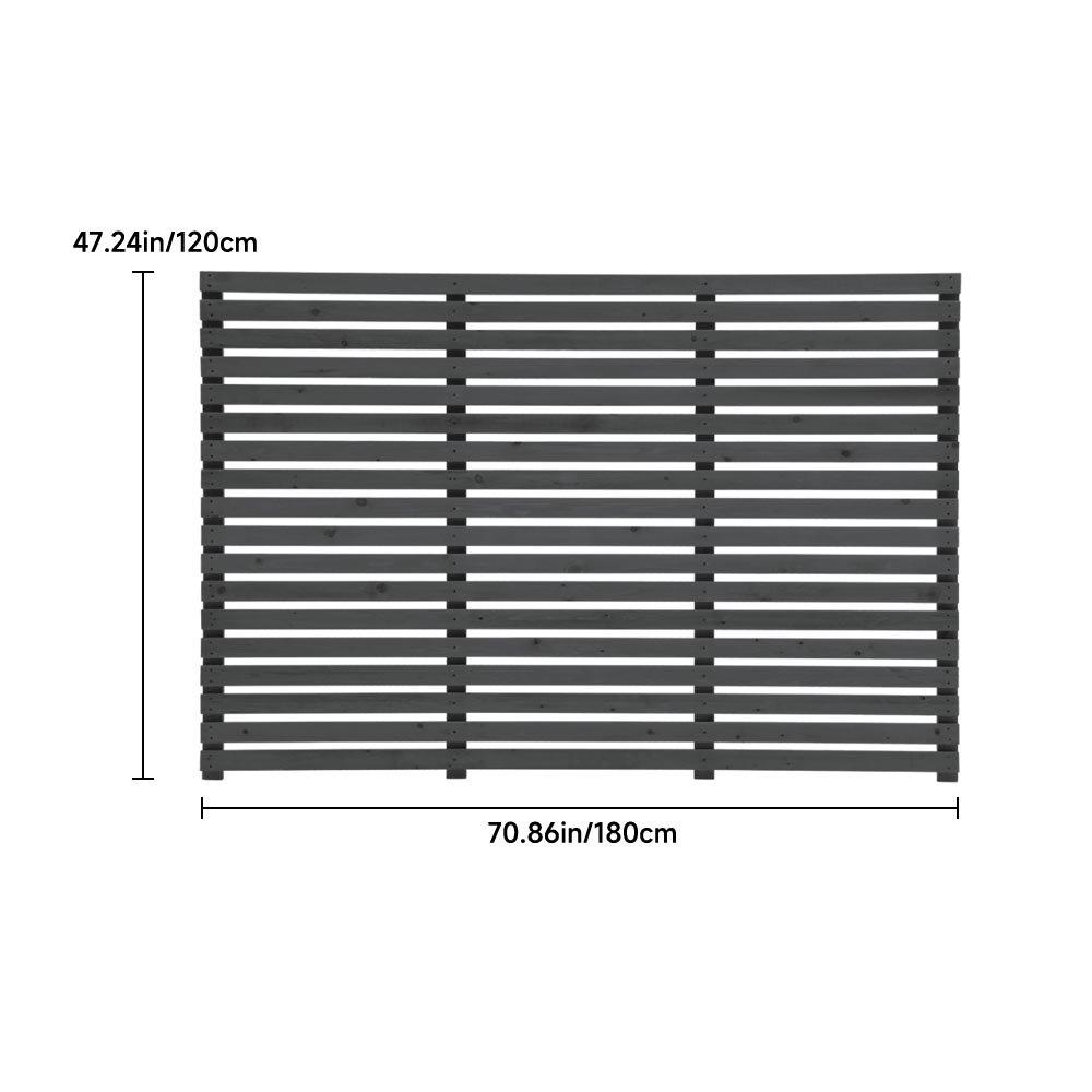 Grey - Breeins - 120cm Height Grey Garden Privacy Wood Fence - 7