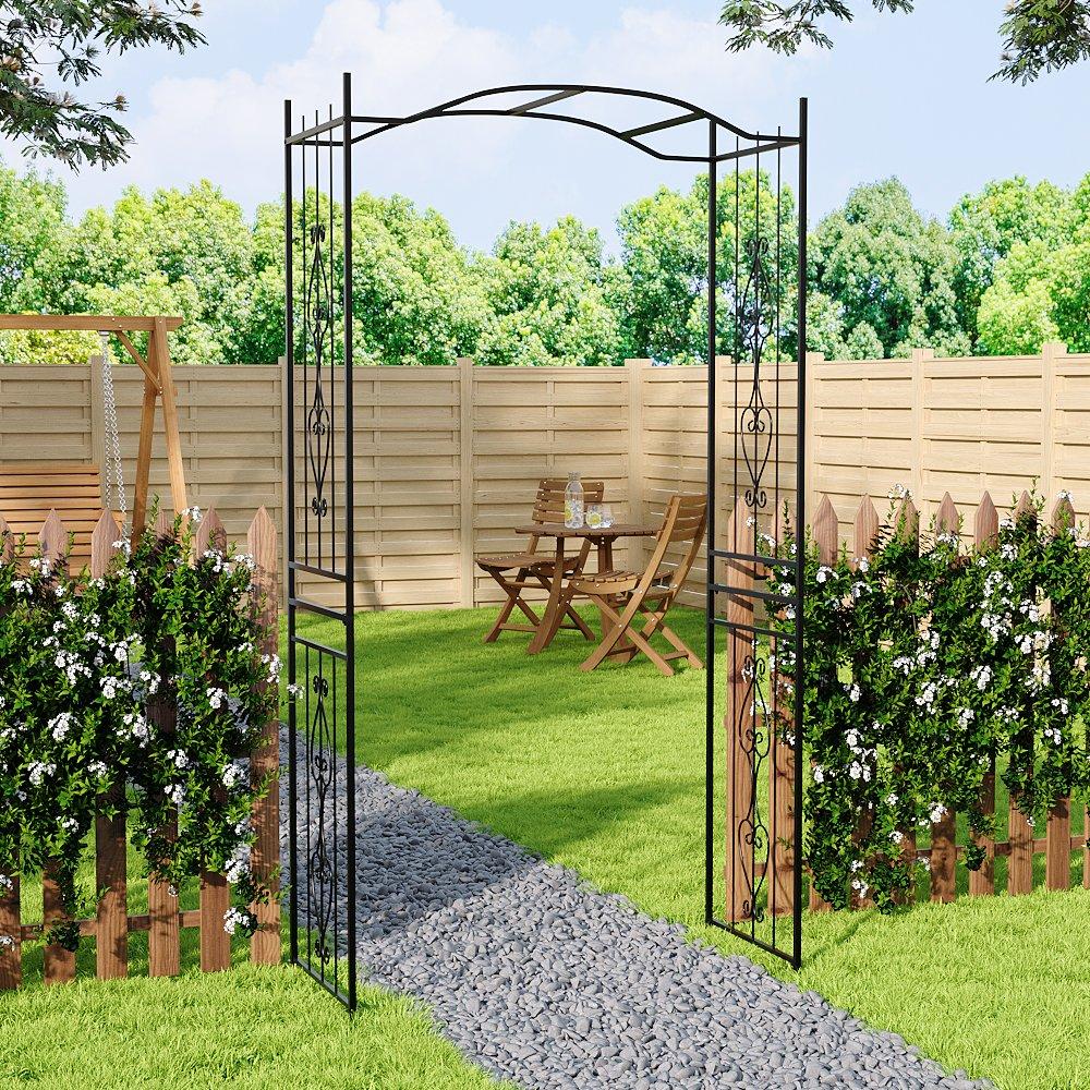 Black - Breeins - Multifunctional Iron Garden Arch - 1