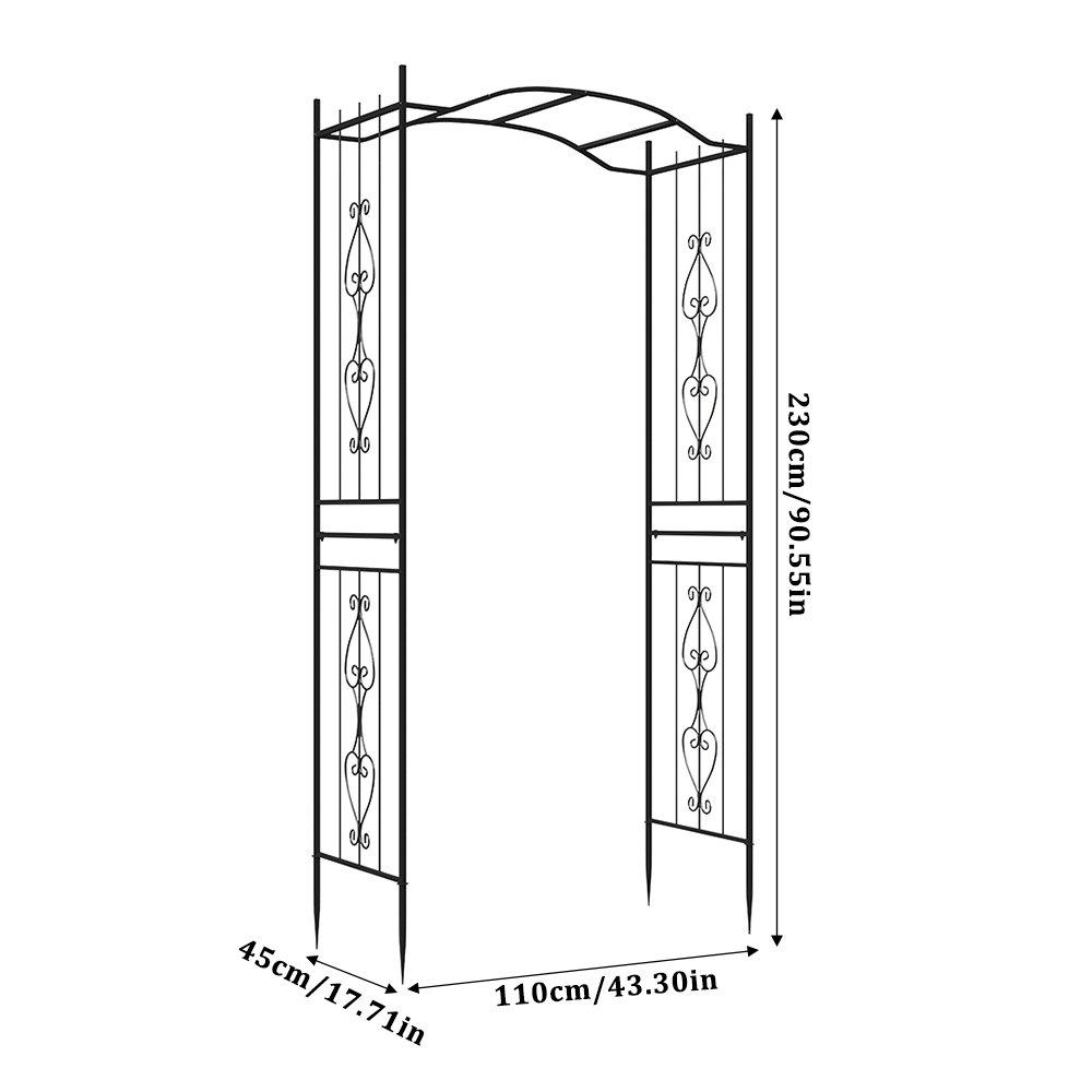 Black - Breeins - Multifunctional Iron Garden Arch - 8