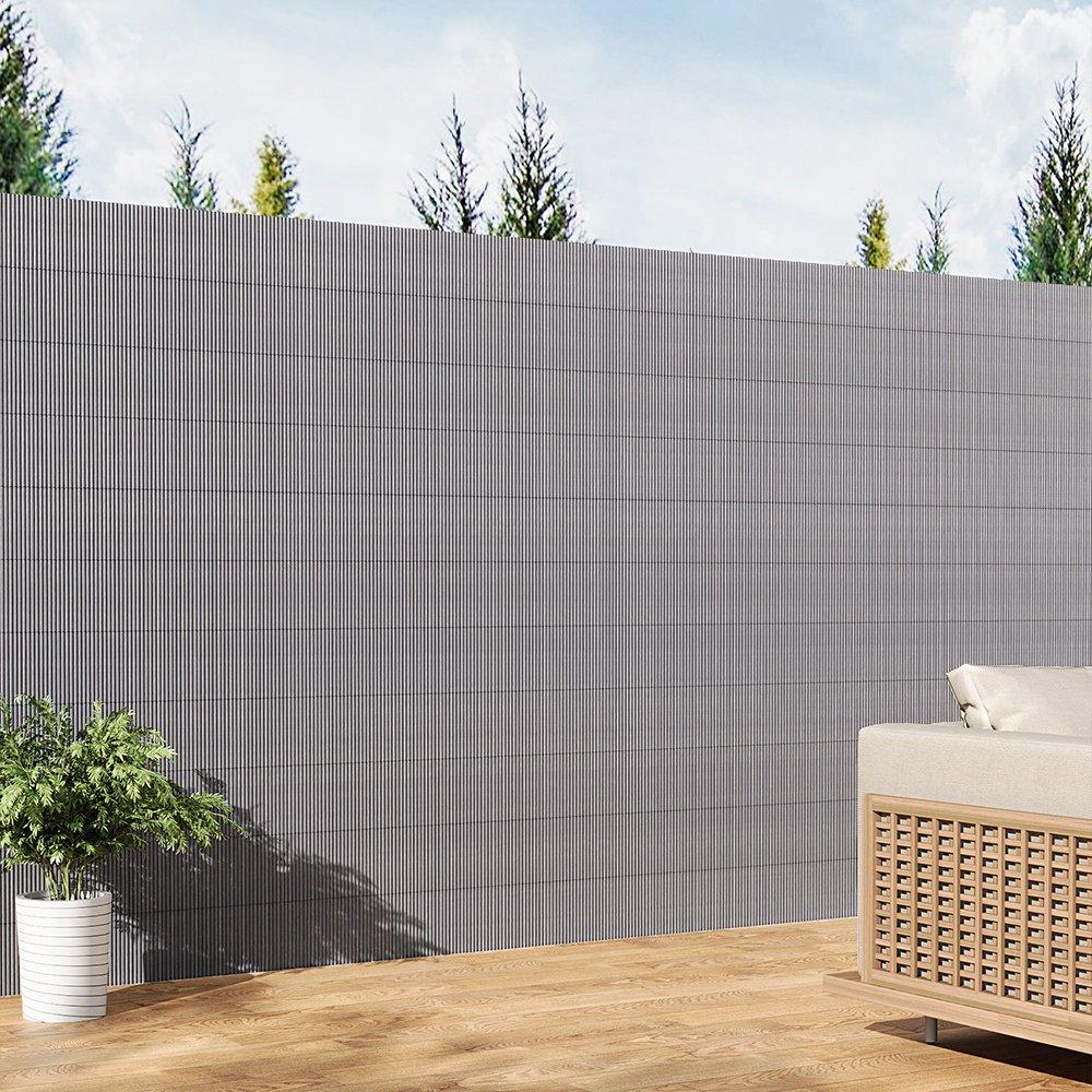 Grey - Breeins - 1.5 x 3m Sun-blocked Privacy Fence Screen Panels - 1
