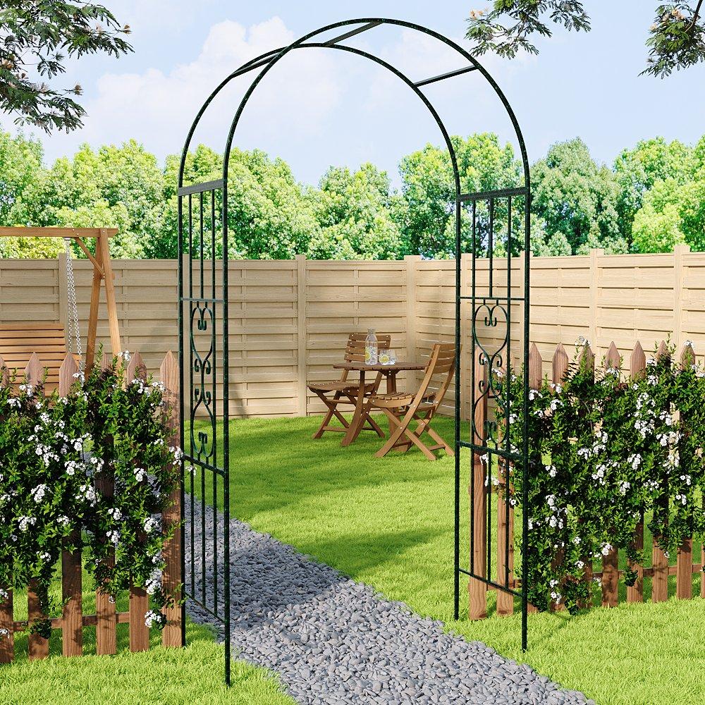 Black - Breeins - Multifunctional Iron Garden Arch - 1