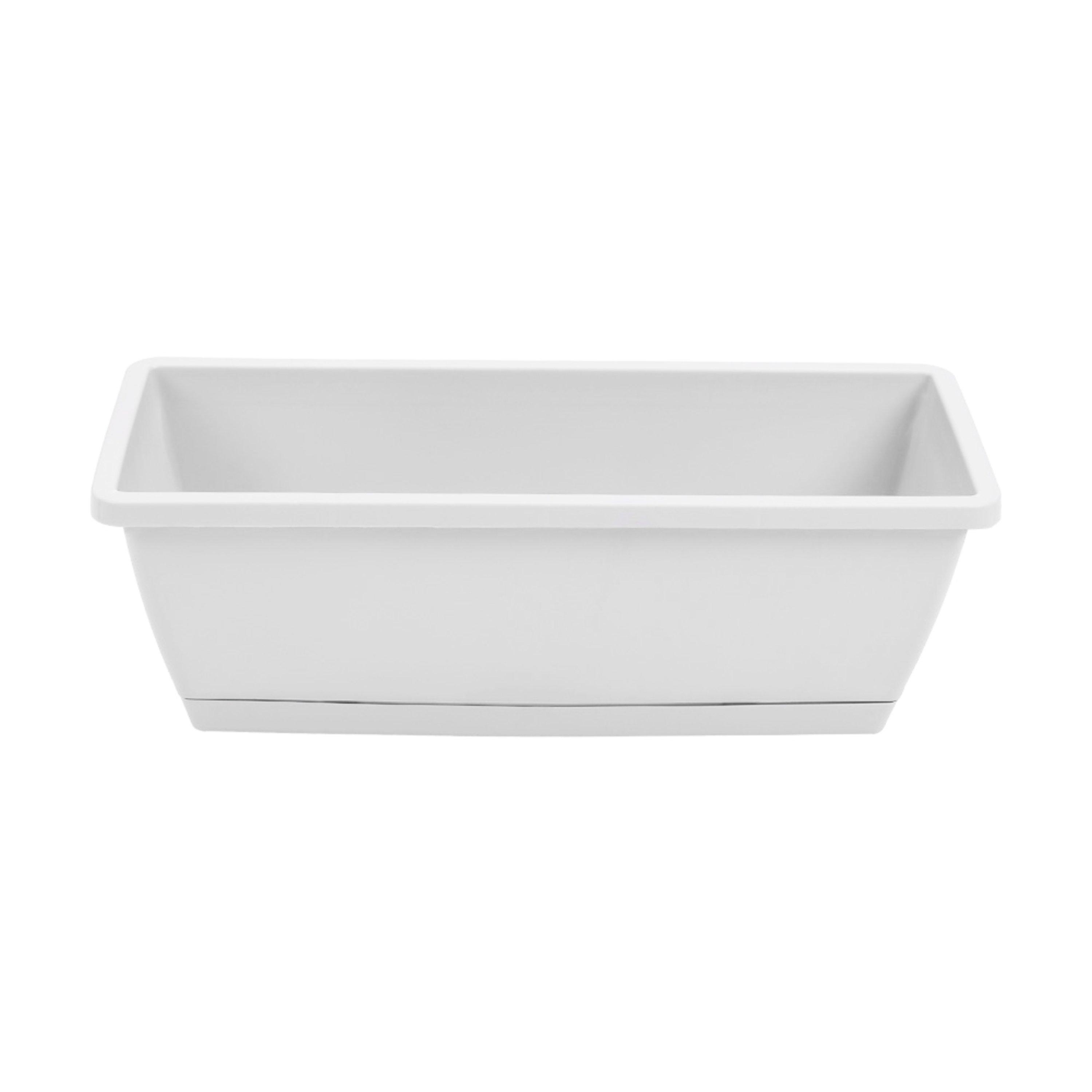 Grey White - Breeins - 5-Piece Rectangle Garden Planter Set - 2