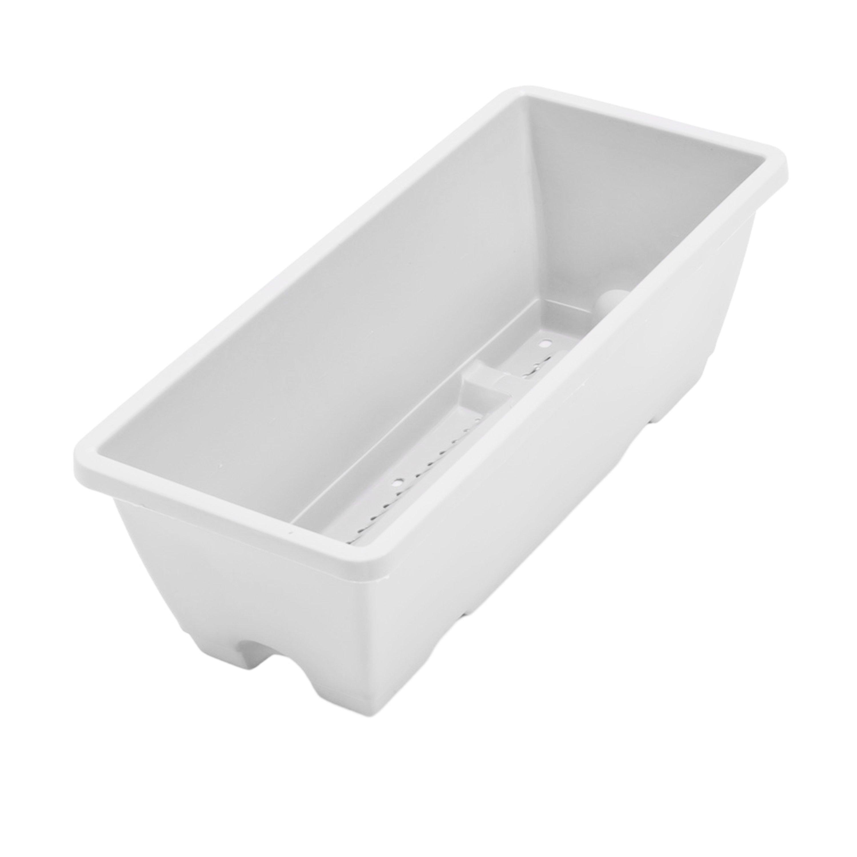 Grey White - Breeins - 5-Piece Rectangle Garden Planter Set - 3