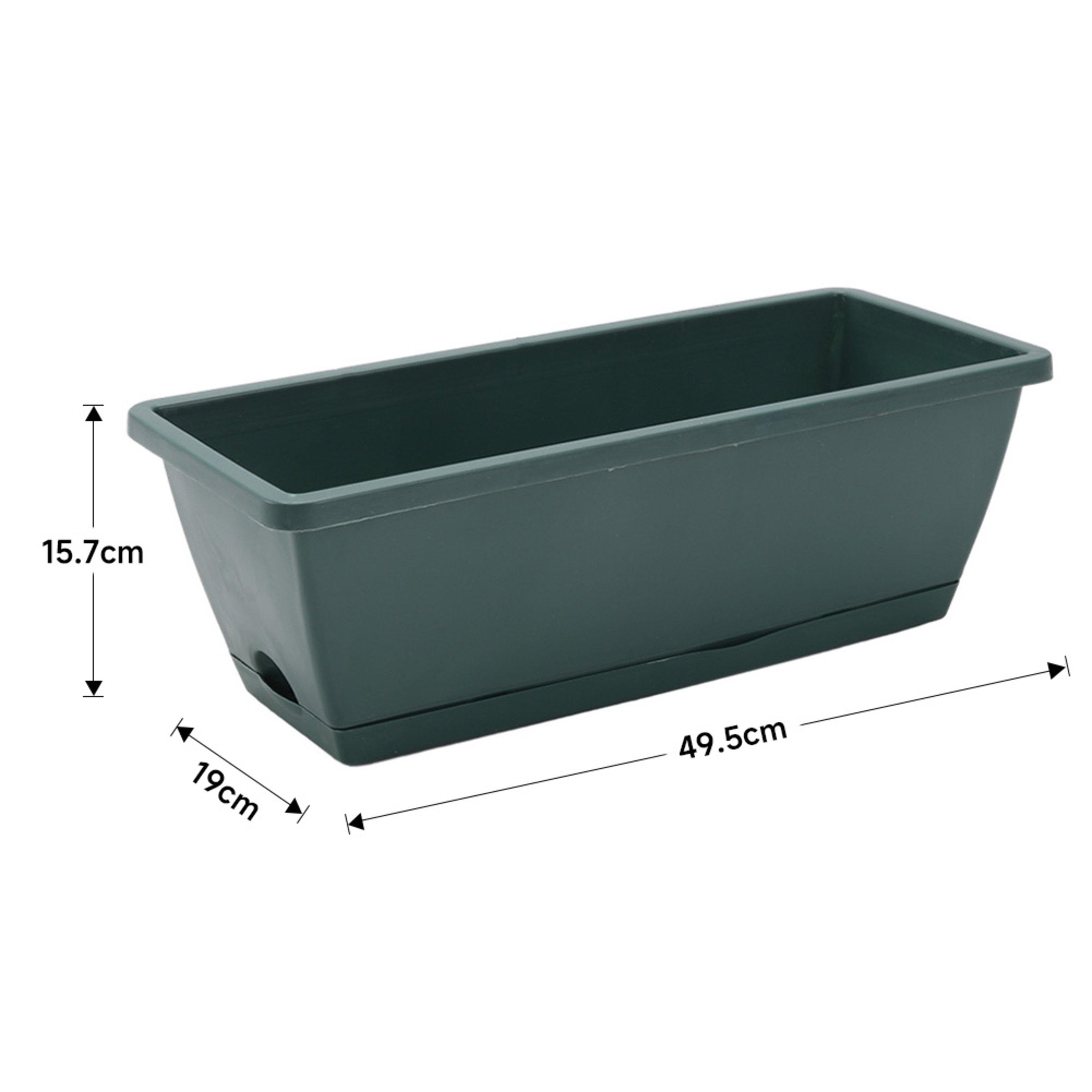 Dark Green - Breeins - 5-Piece Rectangle Garden Planter Set - 7