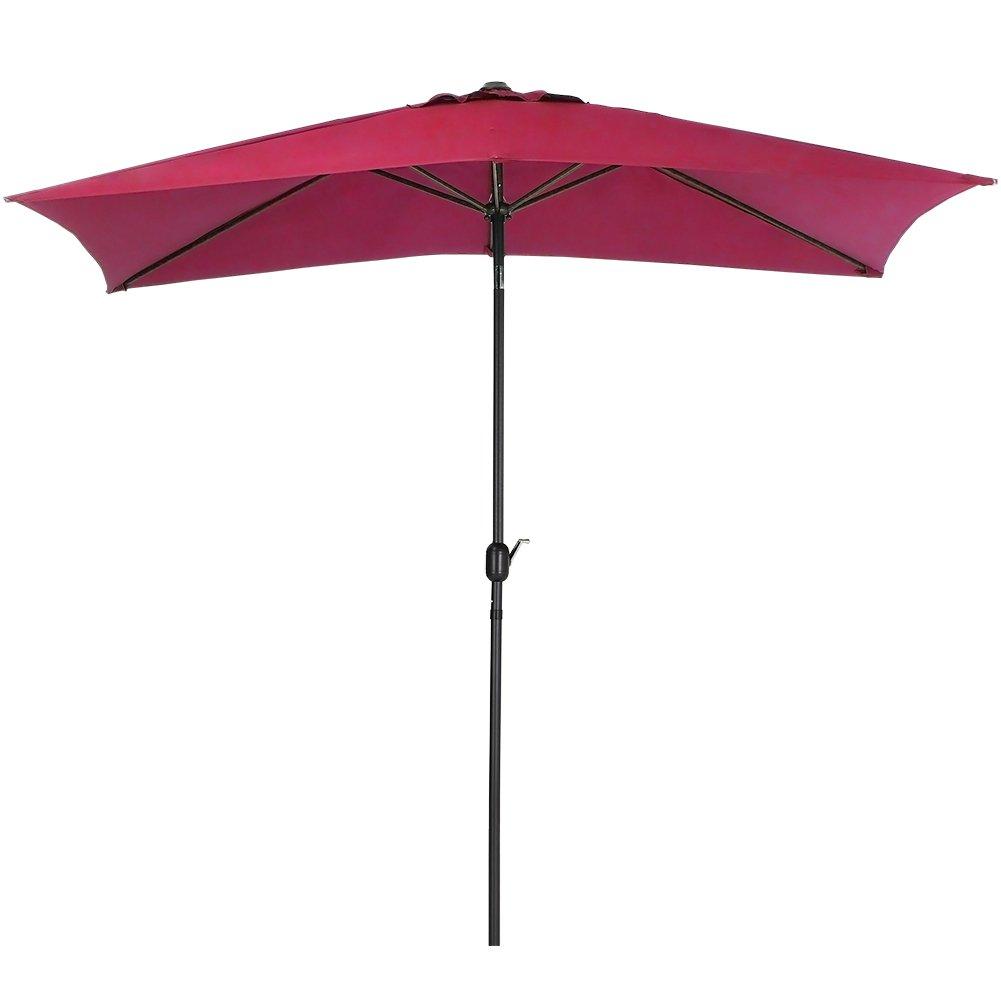Red - Breeins - Waterproof Rectangular Parasol for Outdoor - 3