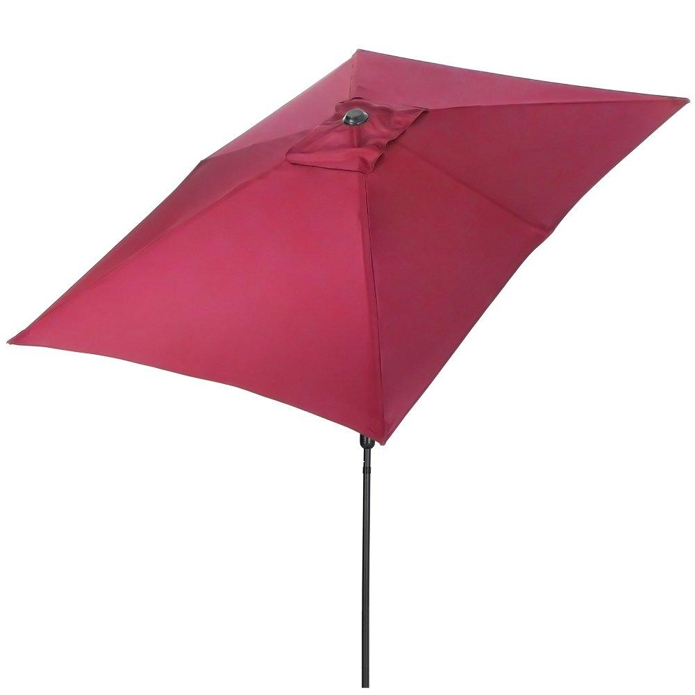 Red - Breeins - Waterproof Rectangular Parasol for Outdoor - 4