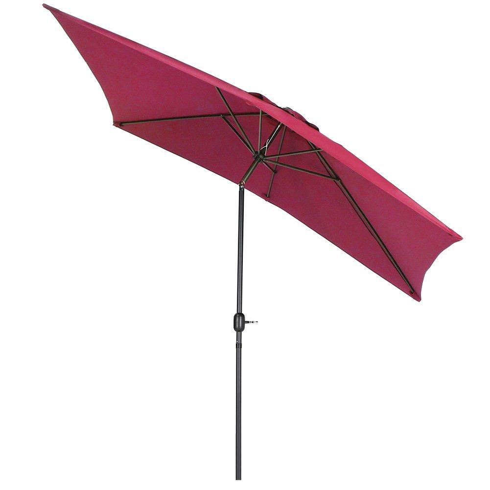 Red - Breeins - Waterproof Rectangular Parasol for Outdoor - 5