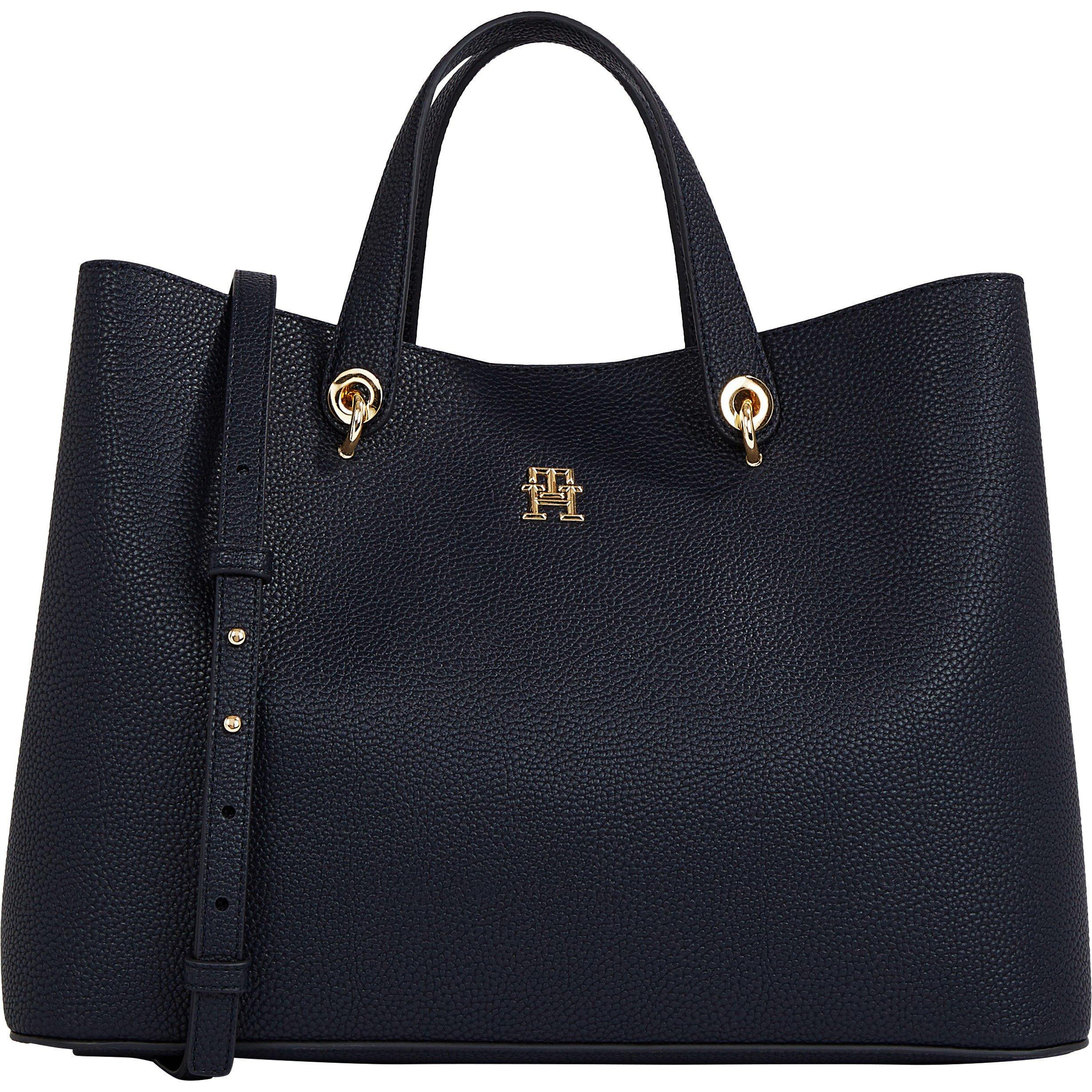 Tommy Hilfiger TH Emblem Satchel Bag - Space Blue