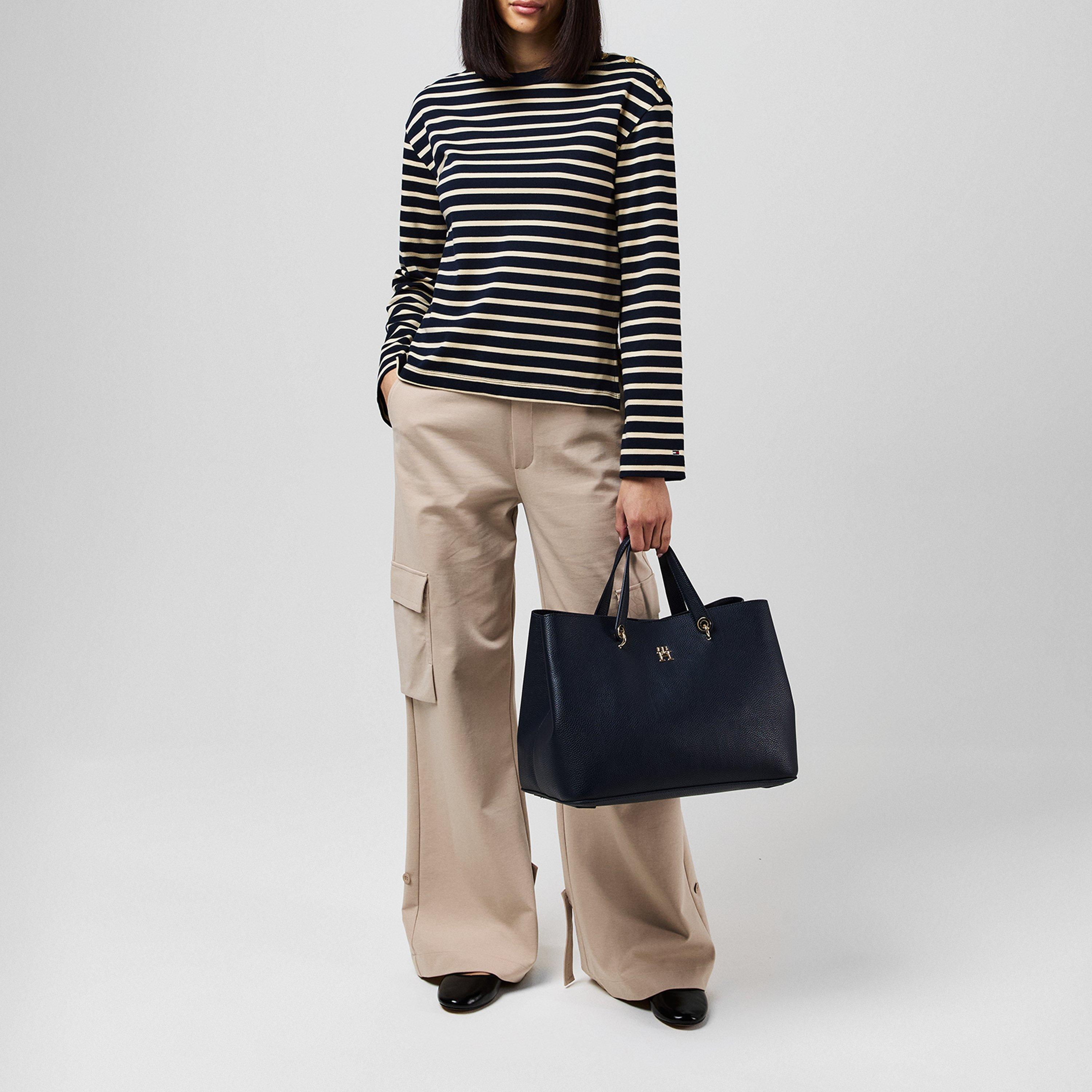 Space Blue - Tommy Hilfiger - TH Emblem Satchel Bag - 5