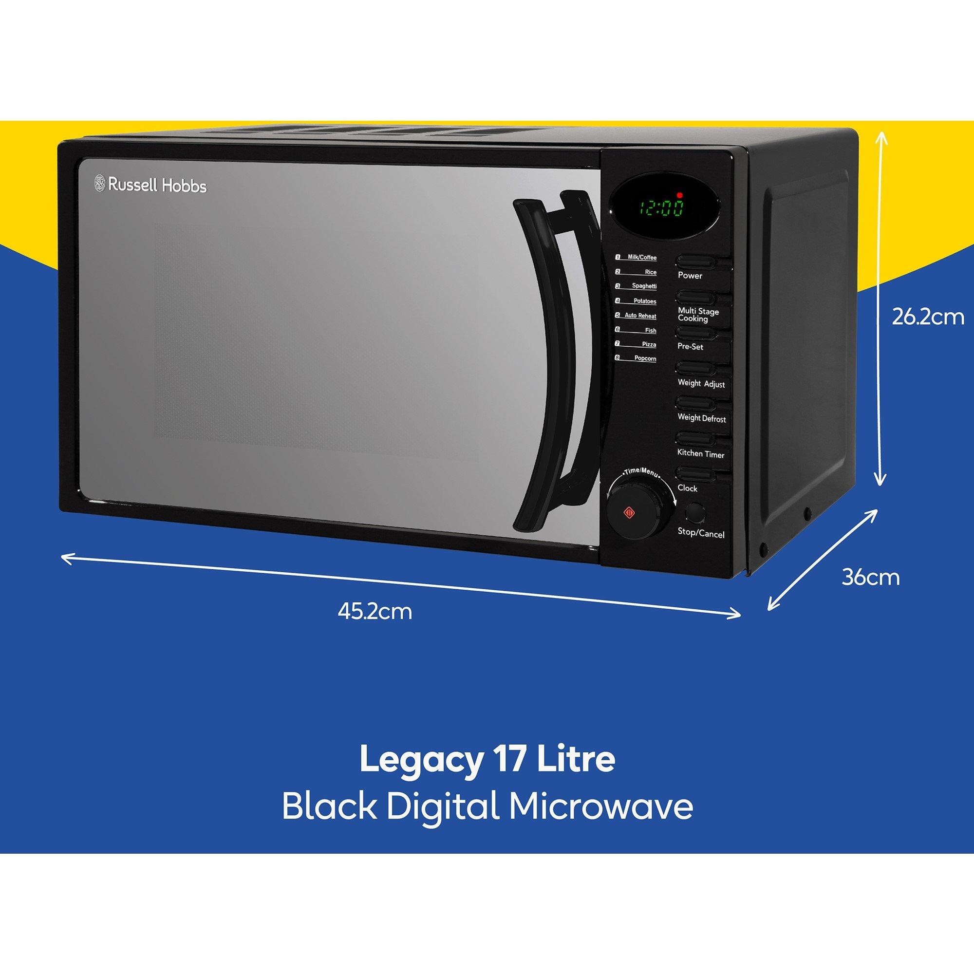 Black - Russell Hobbs - RHM1714B Legacy Digital Microwave 17L Black - 2