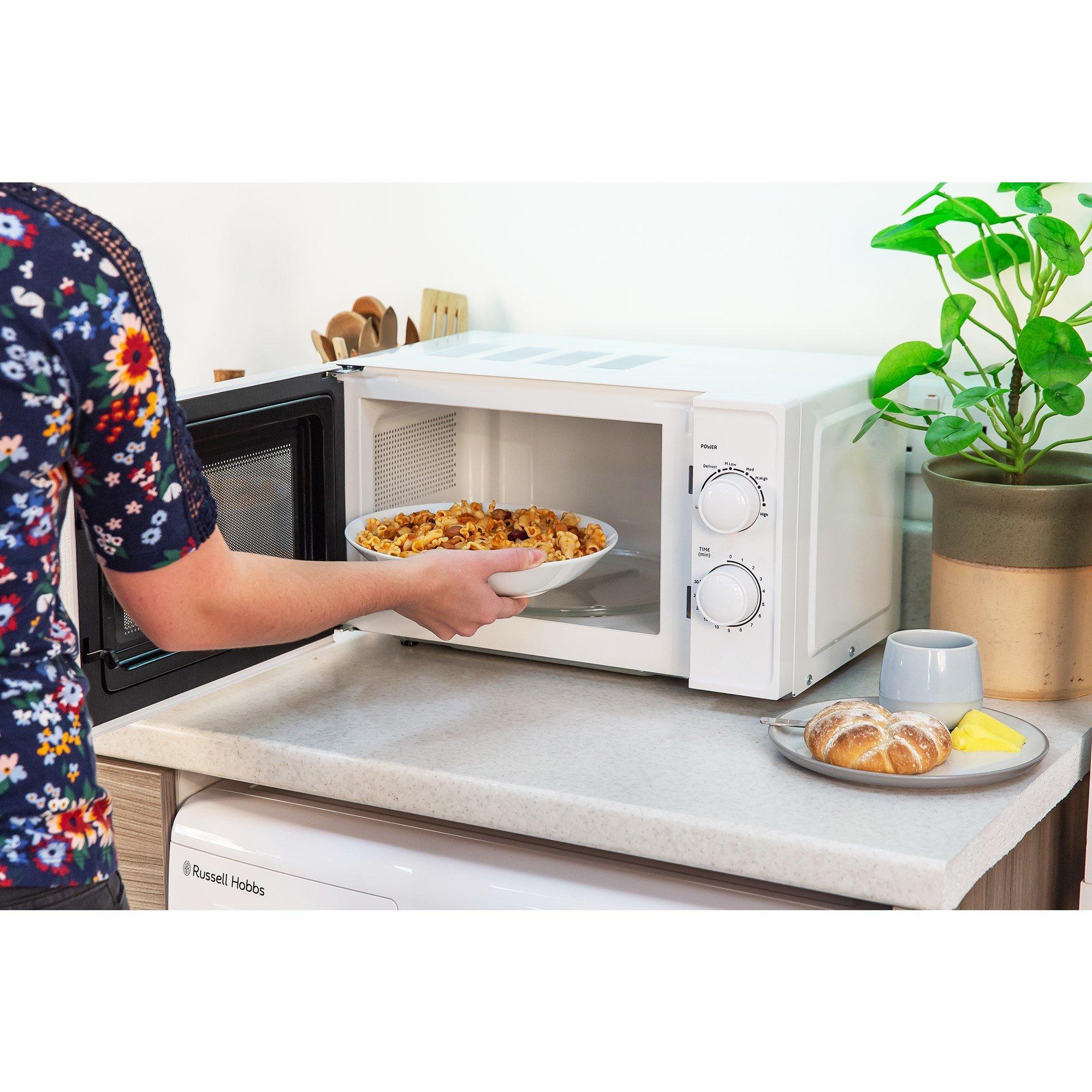 White - Russell Hobbs - RHM1725 17L Textures Manual Microwave in White - 3