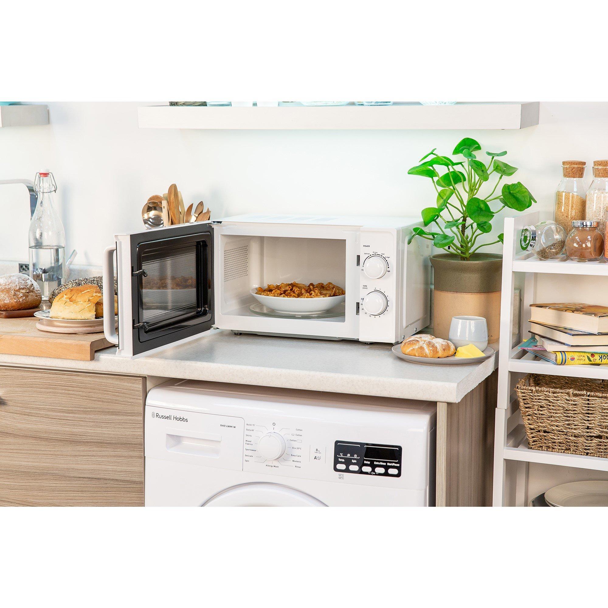 White - Russell Hobbs - RHM1725 17L Textures Manual Microwave in White - 4