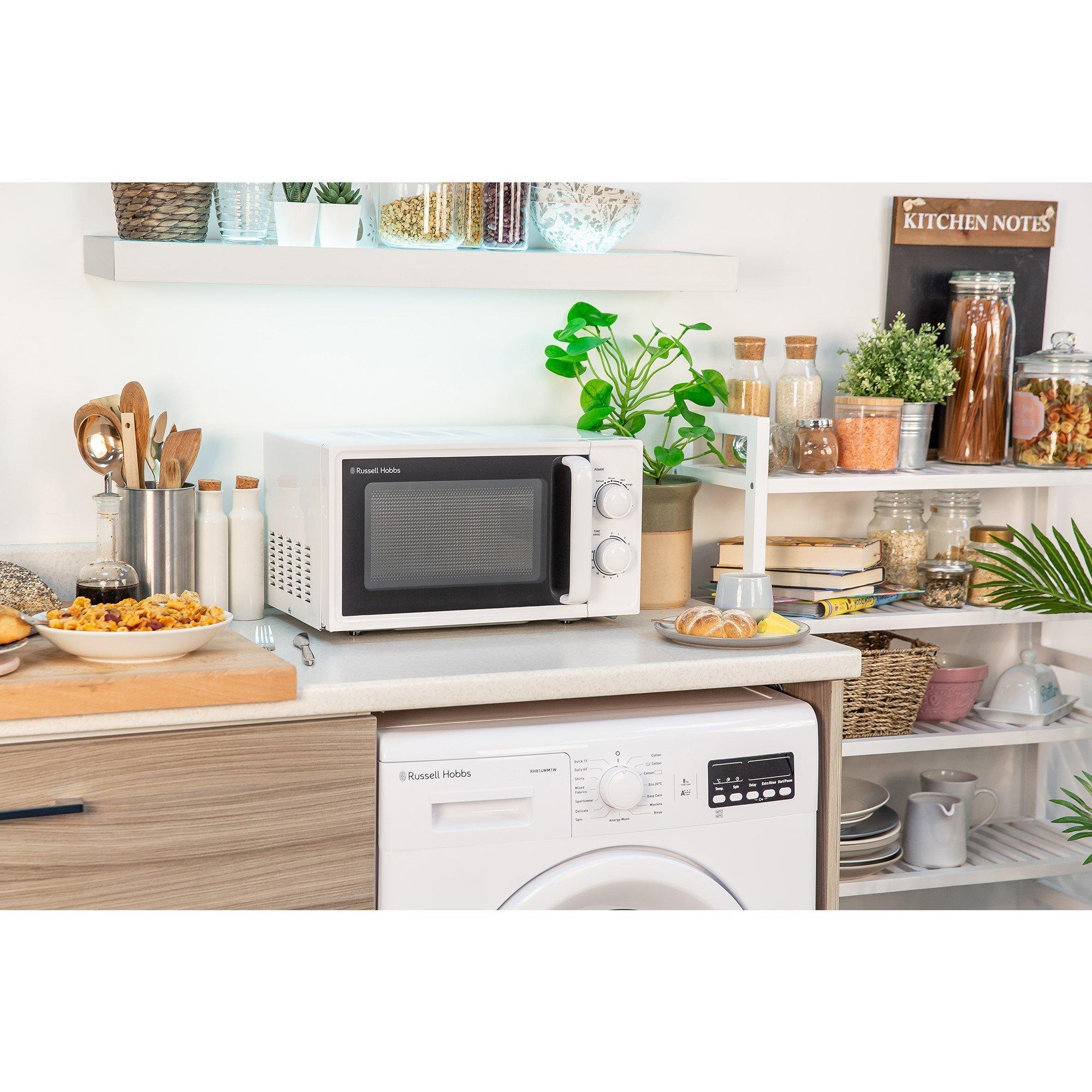 White - Russell Hobbs - RHM1725 17L Textures Manual Microwave in White - 5